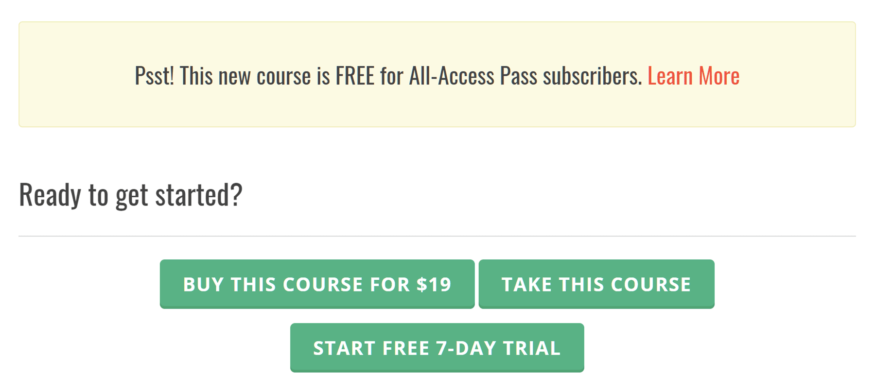 Course Progression Button