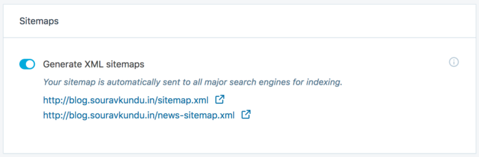 Jetpack Sitemaps Module