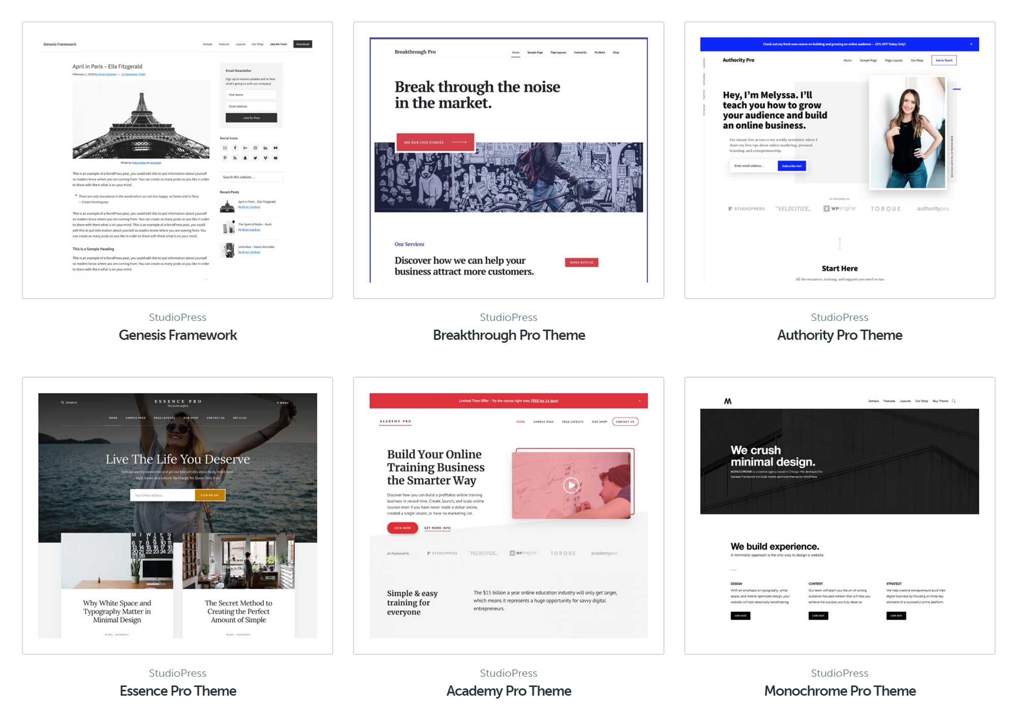 More StudioPress WordPress Themes