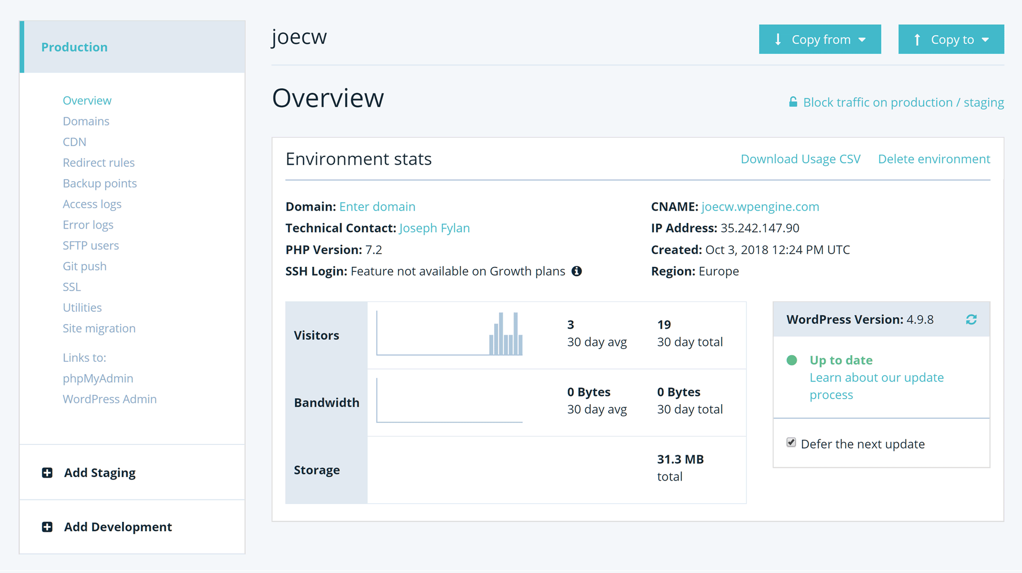 User Portal Dashboard