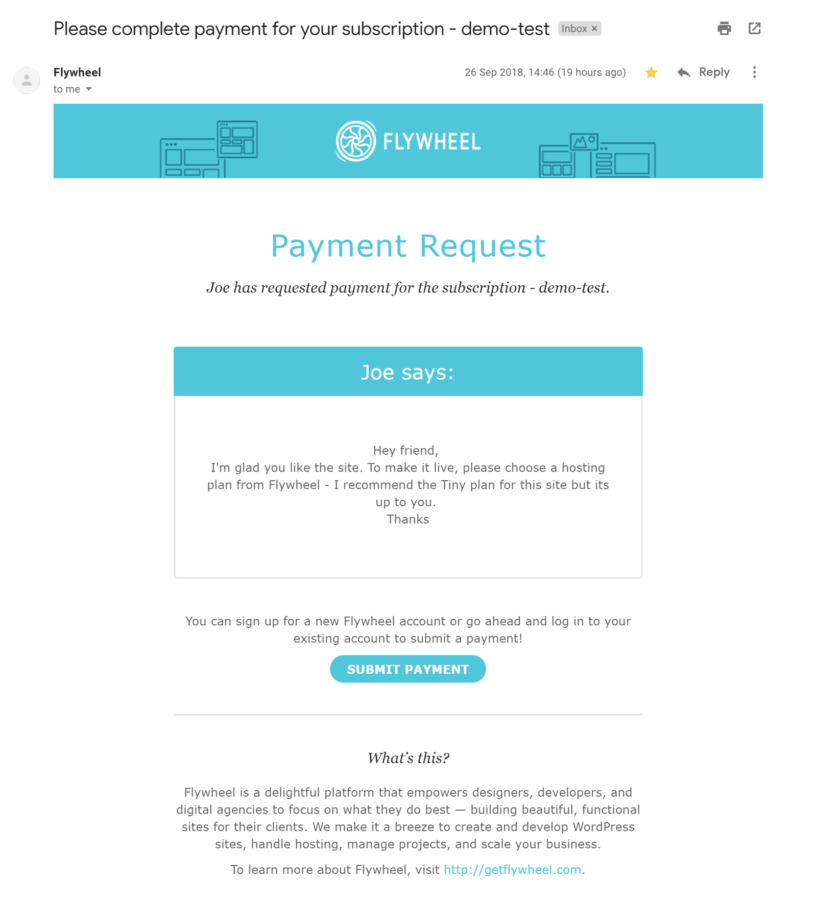  Payment Email