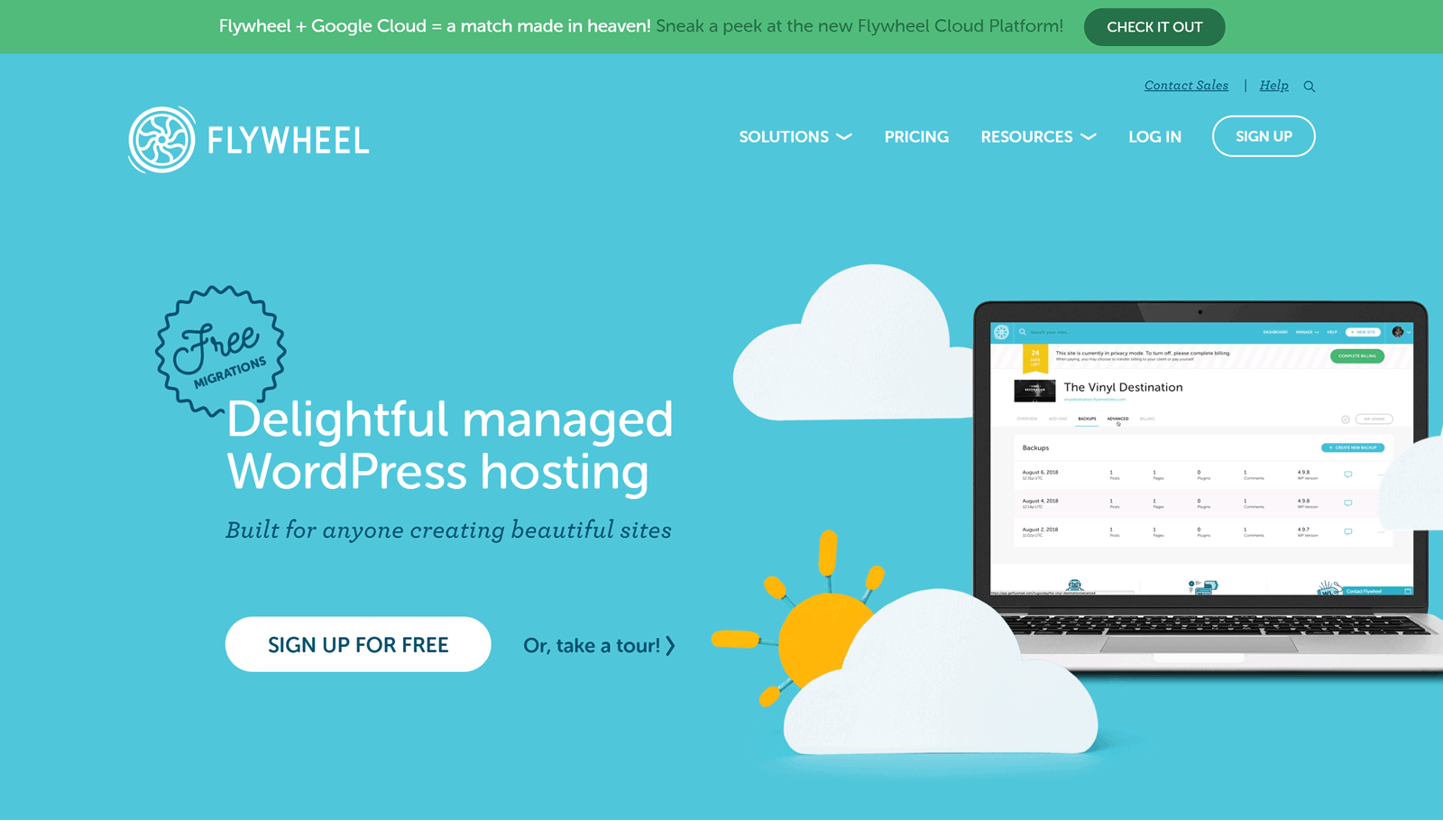 Flywheel Review Homepage