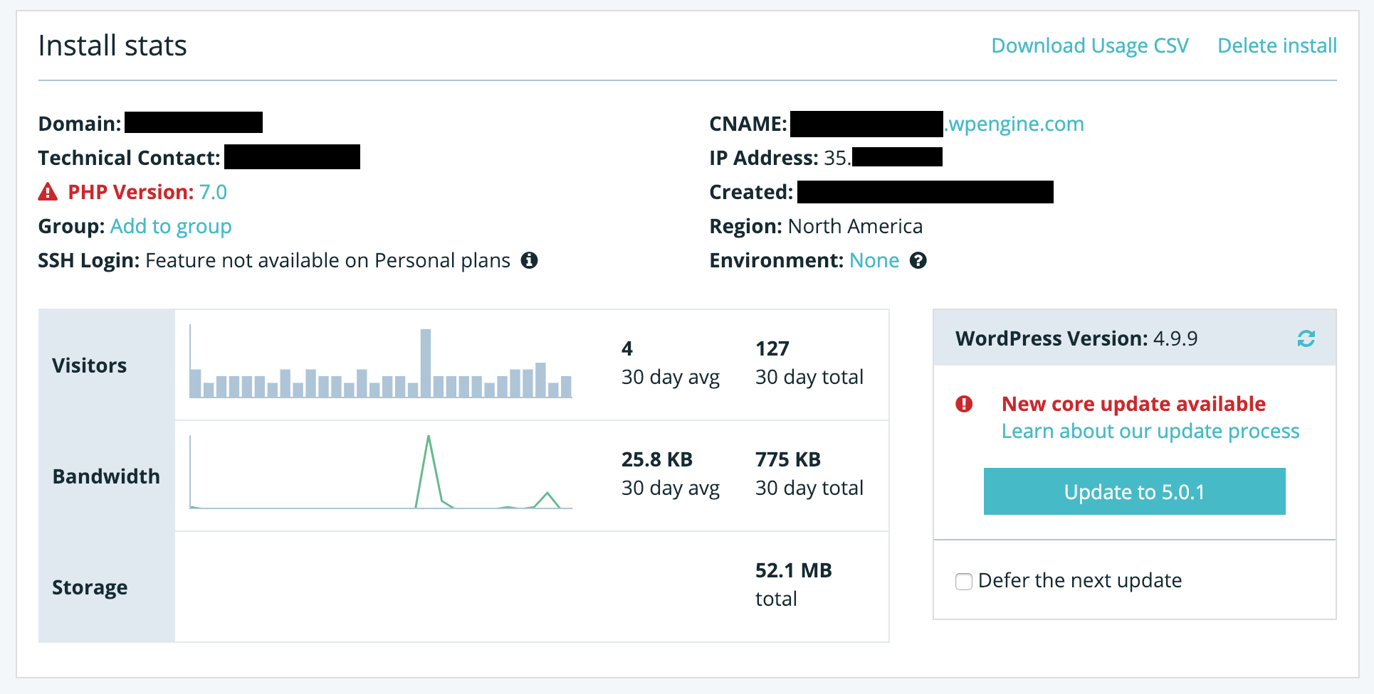 analytics WP Engine