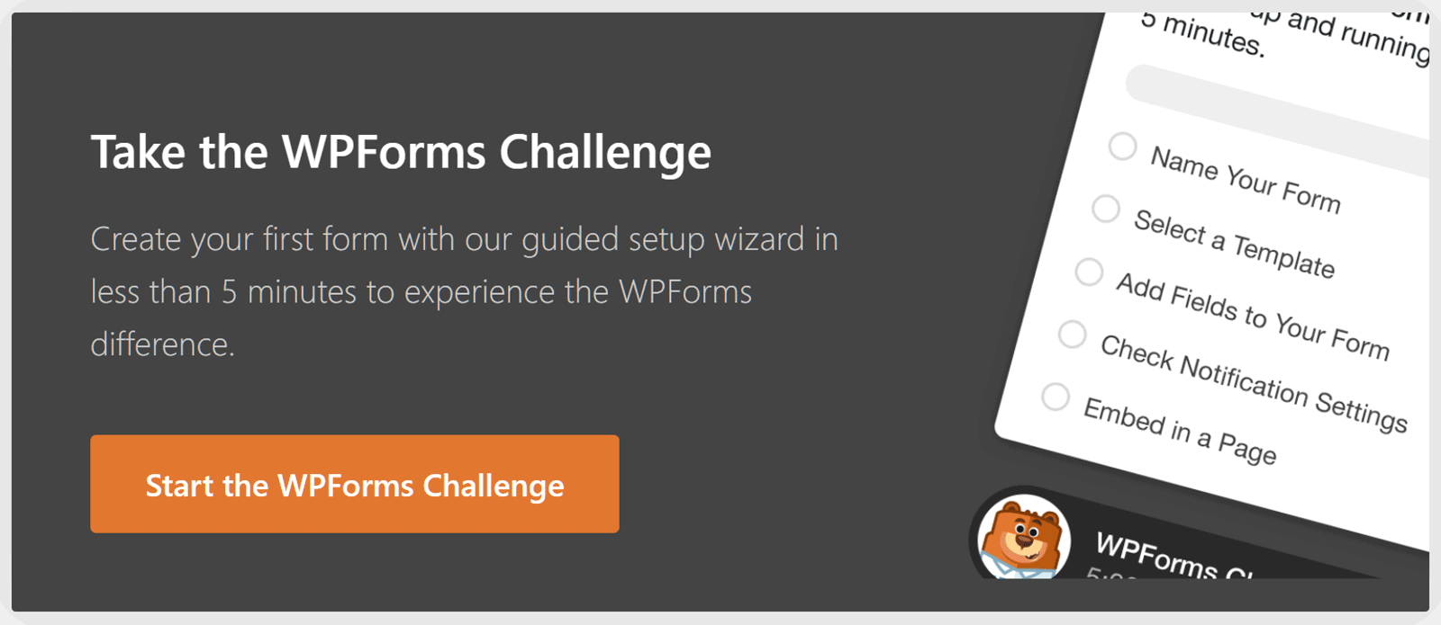 WPForms Quick Start Challenge