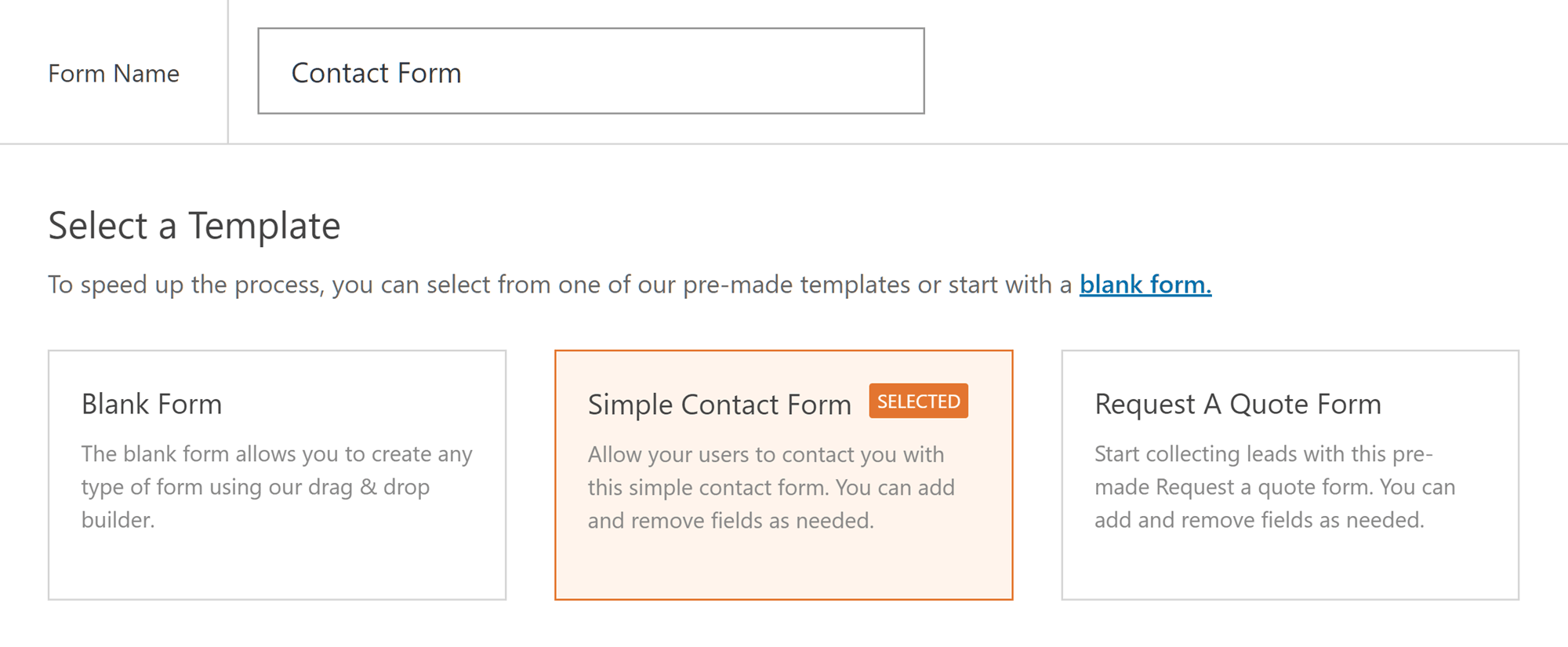 Creating a Contact Form with WPForms