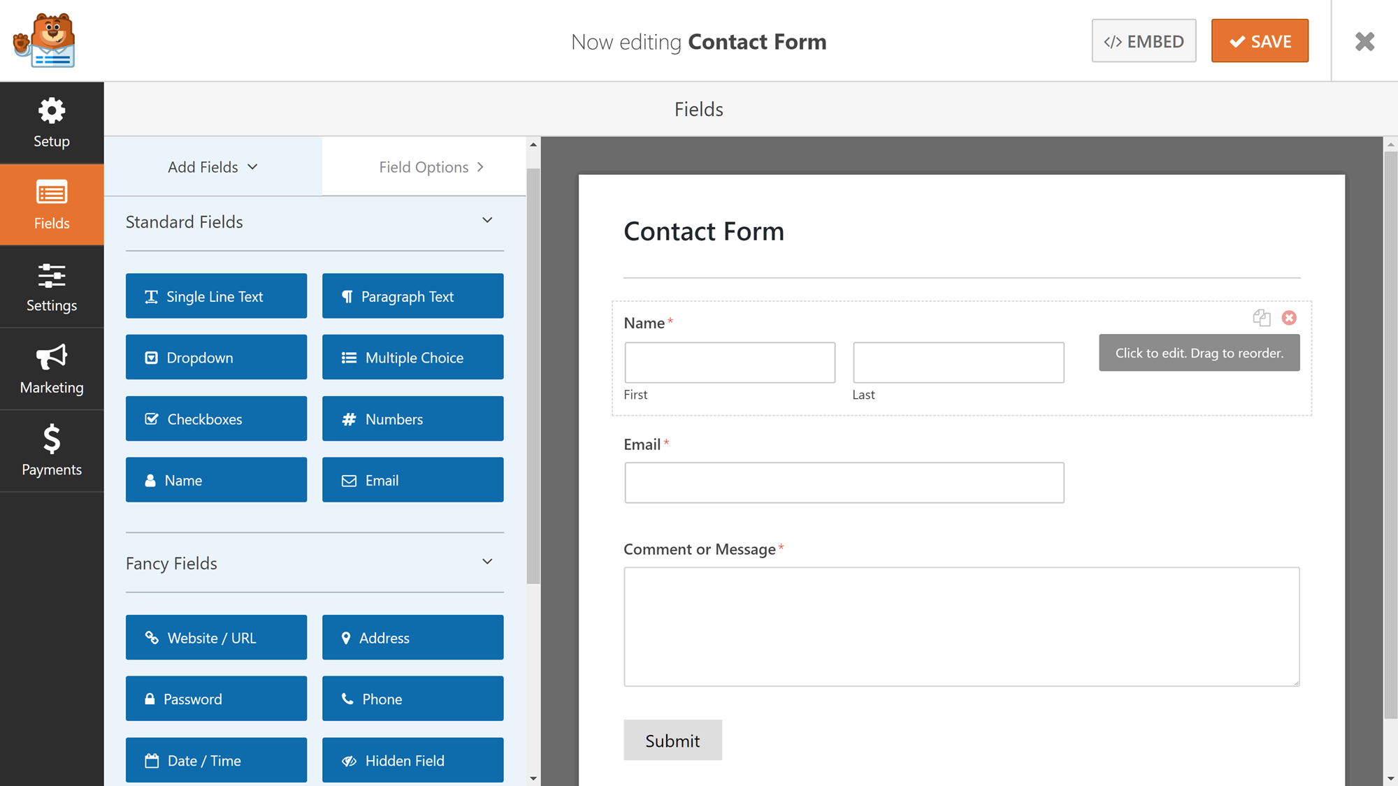 WPForms Form Editor 