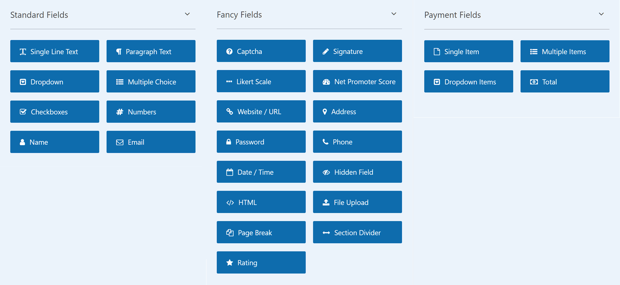 Стандарт форм. Rating field. Html. Payments fields.