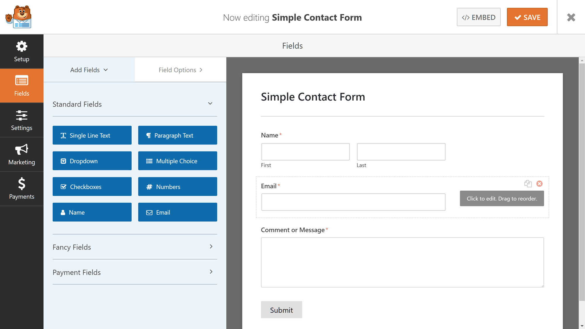 WPForms Drag-and-Drop Form Builder