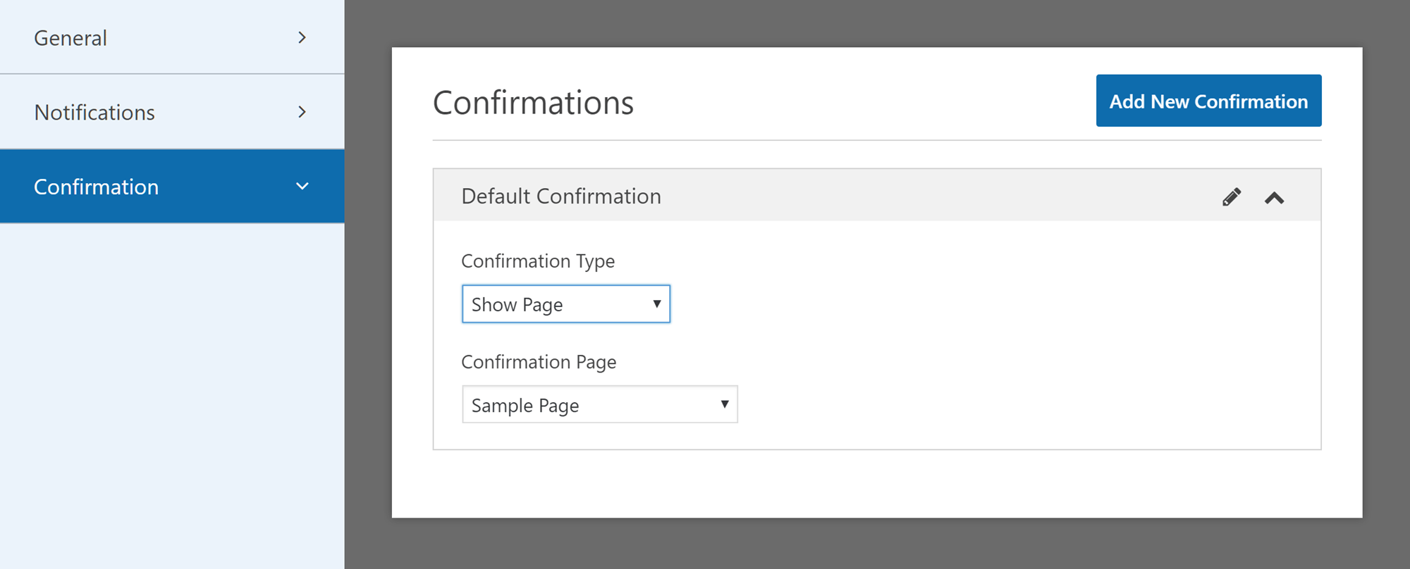 Form Confirmation Options