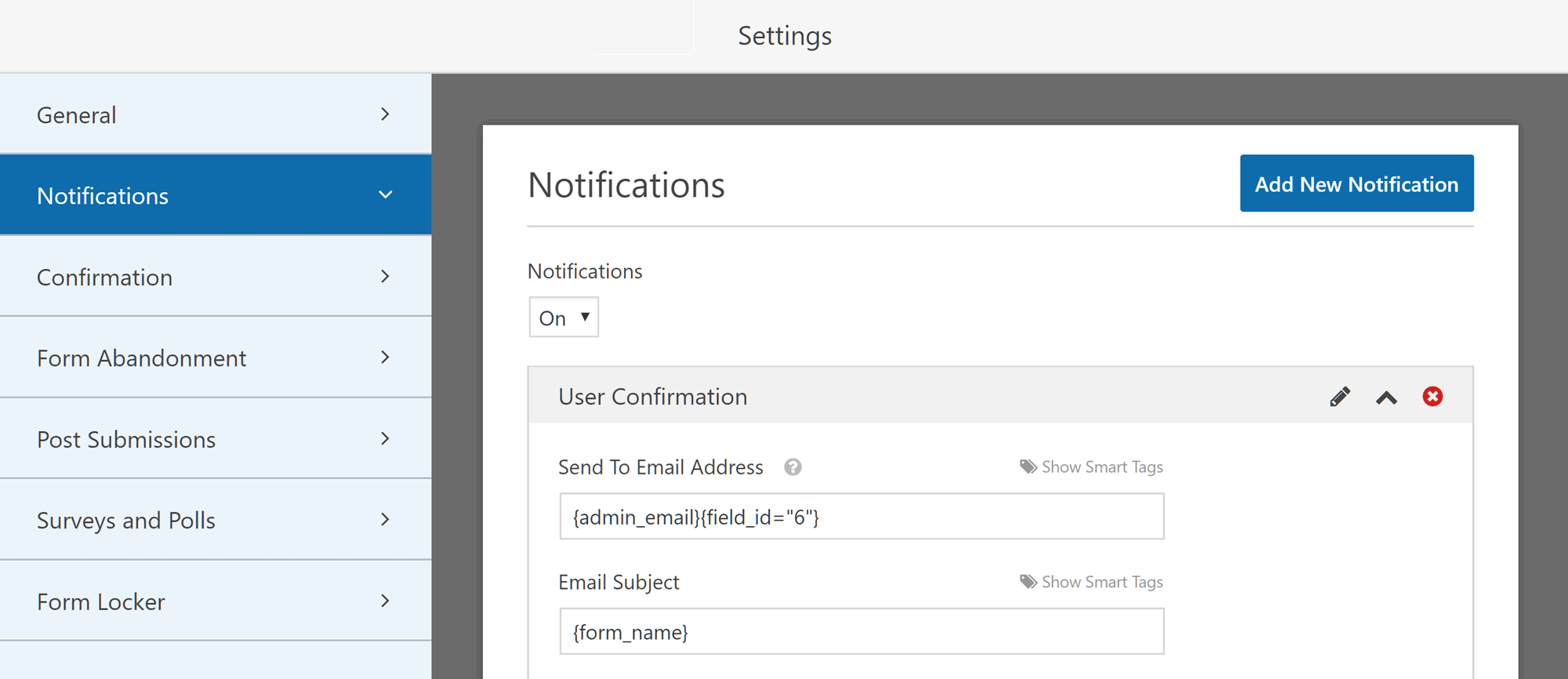 Form Entry Notifications