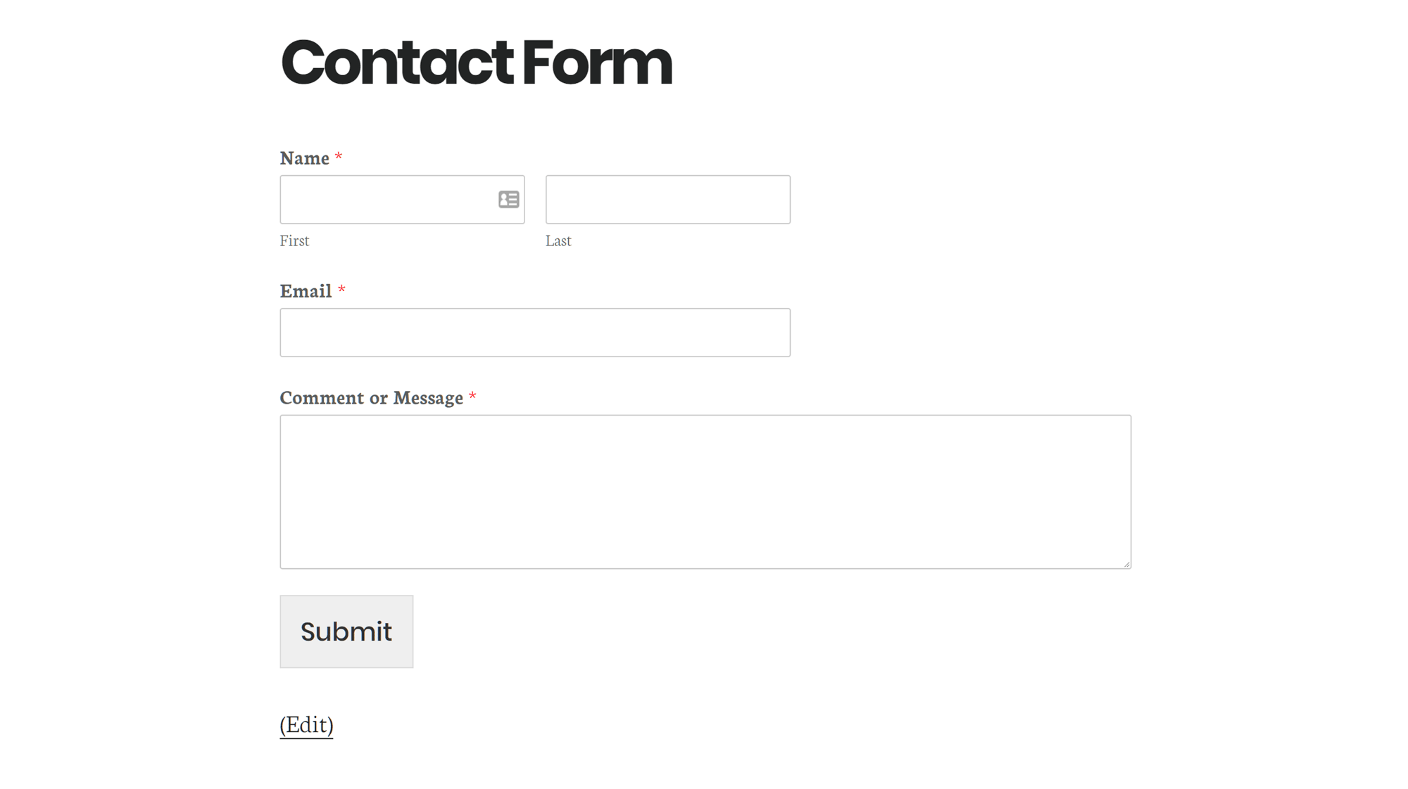 Example of a Published Form