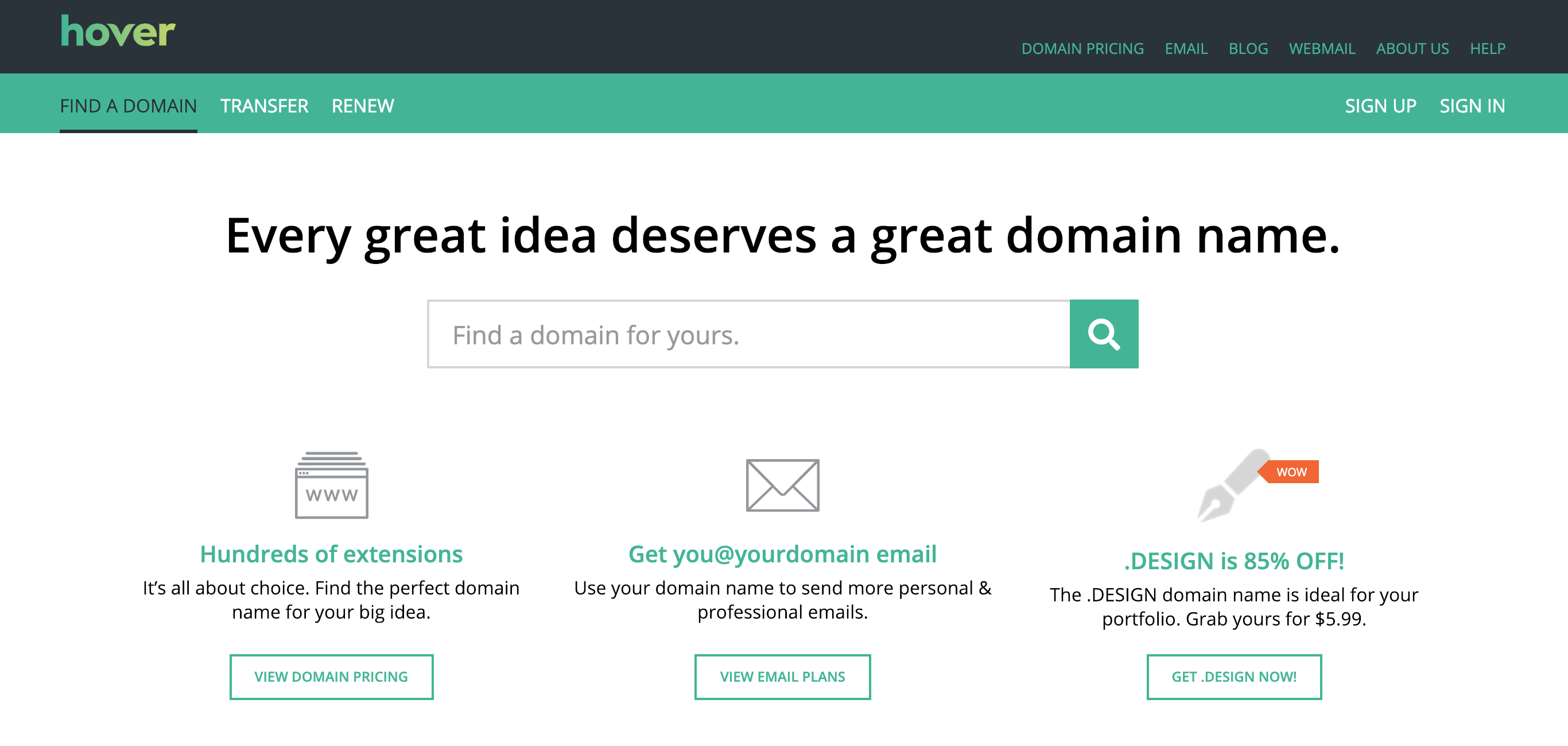 hover domains review