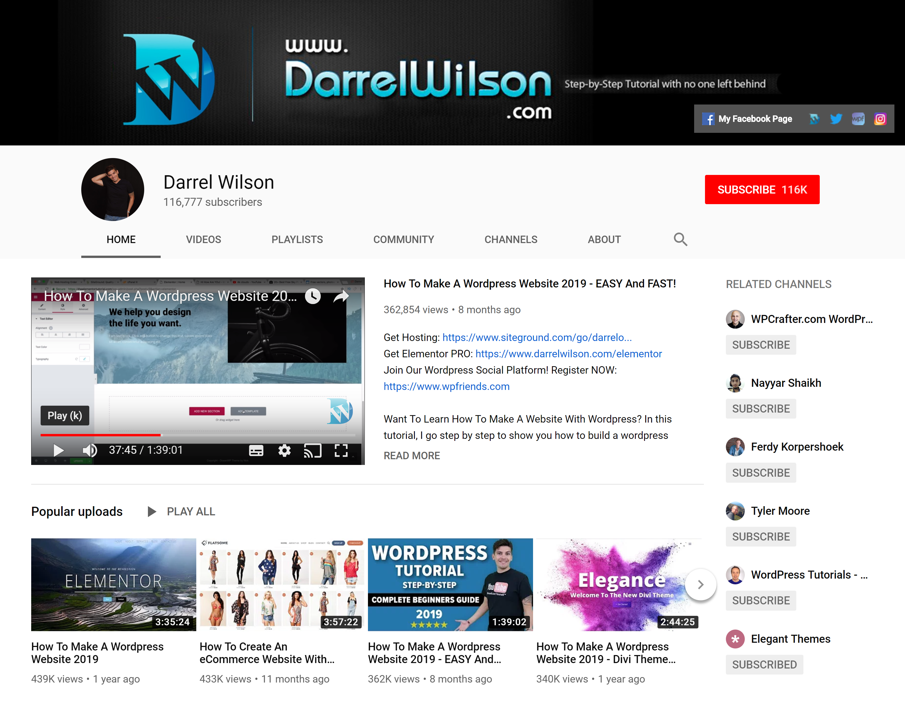 Darrel Wilson- YouTube Channel