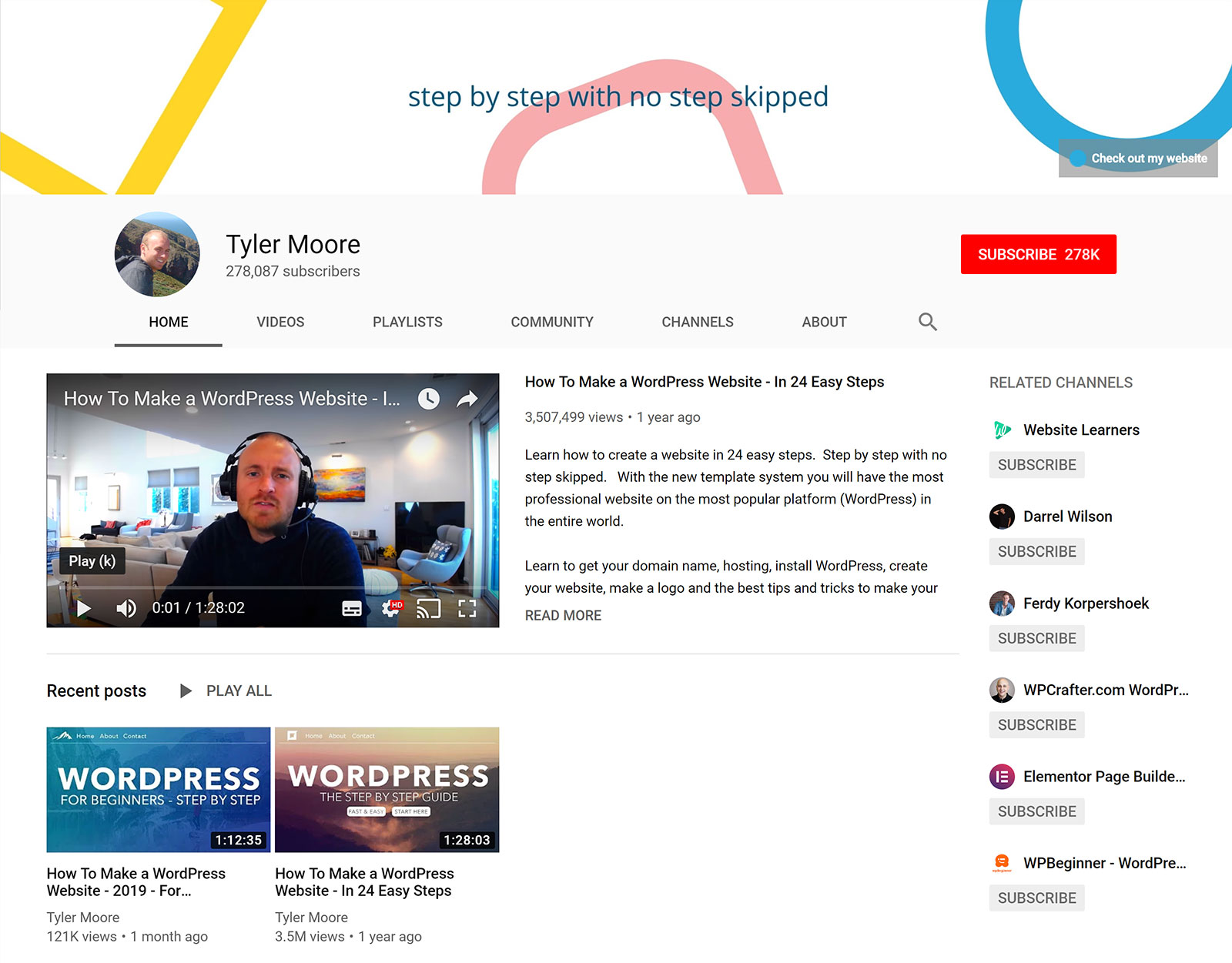 Tyler Moore - YouTube Channel