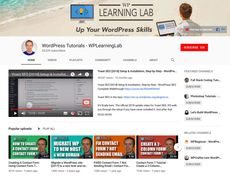 Top 15+ Best WordPress YouTube Channels - For All Levels