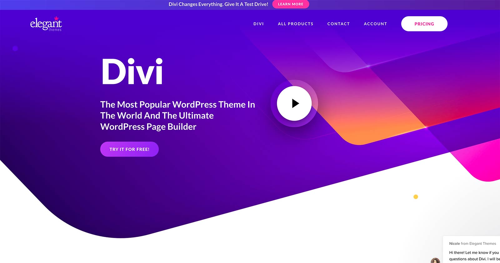 Divi builder for web design