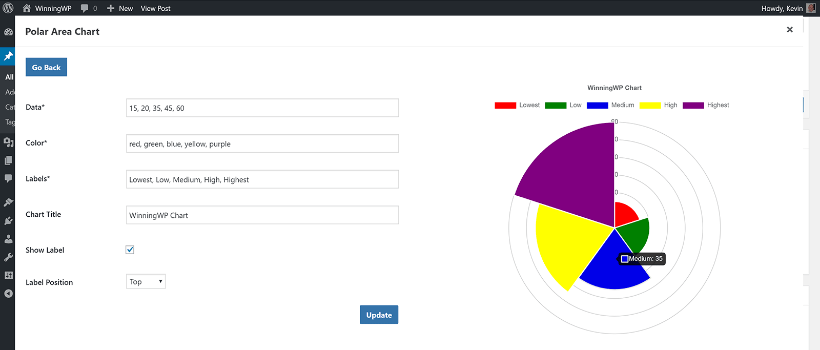 Pie Chart Plugin Wordpress