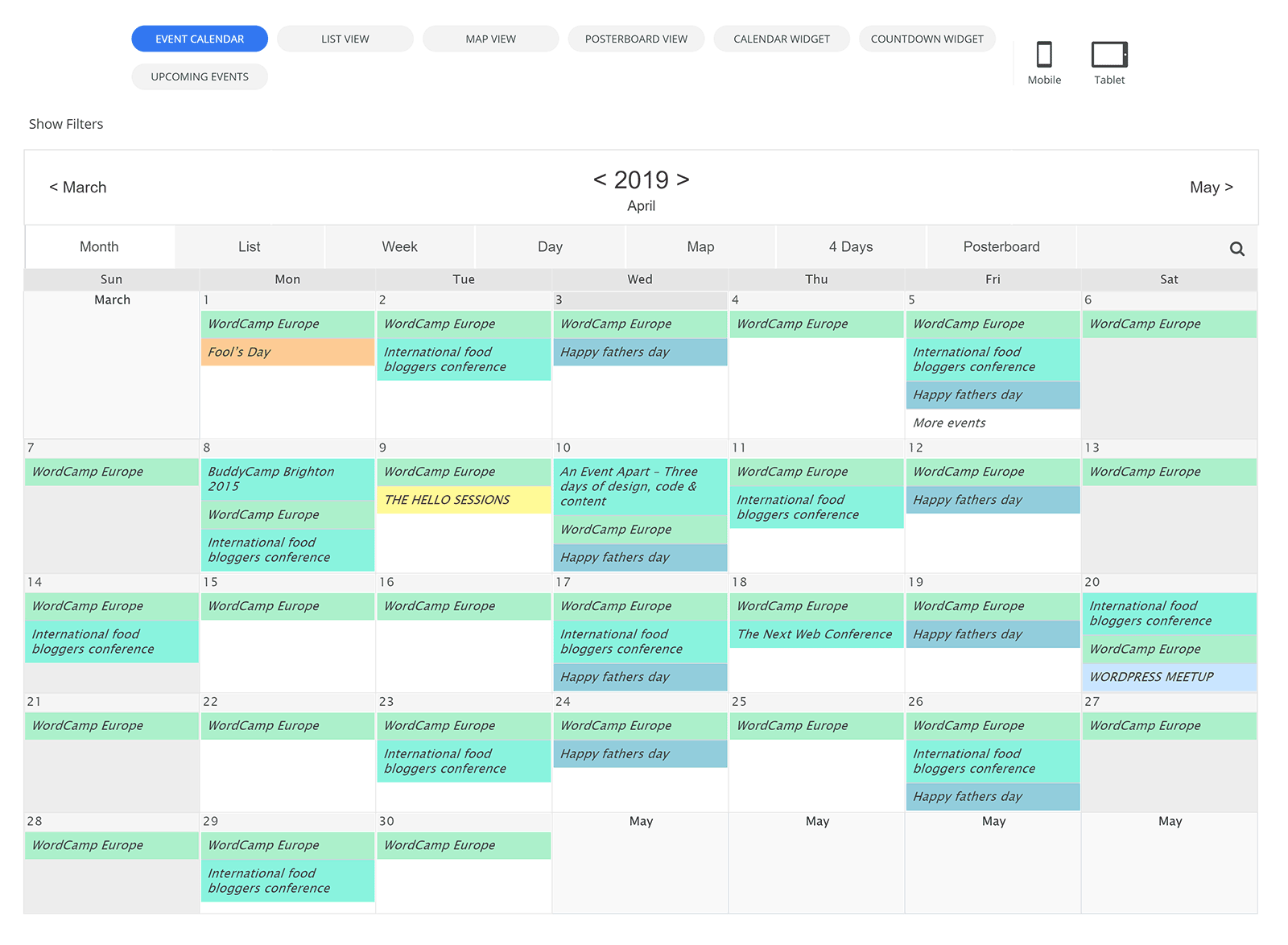 Event Calendar WD