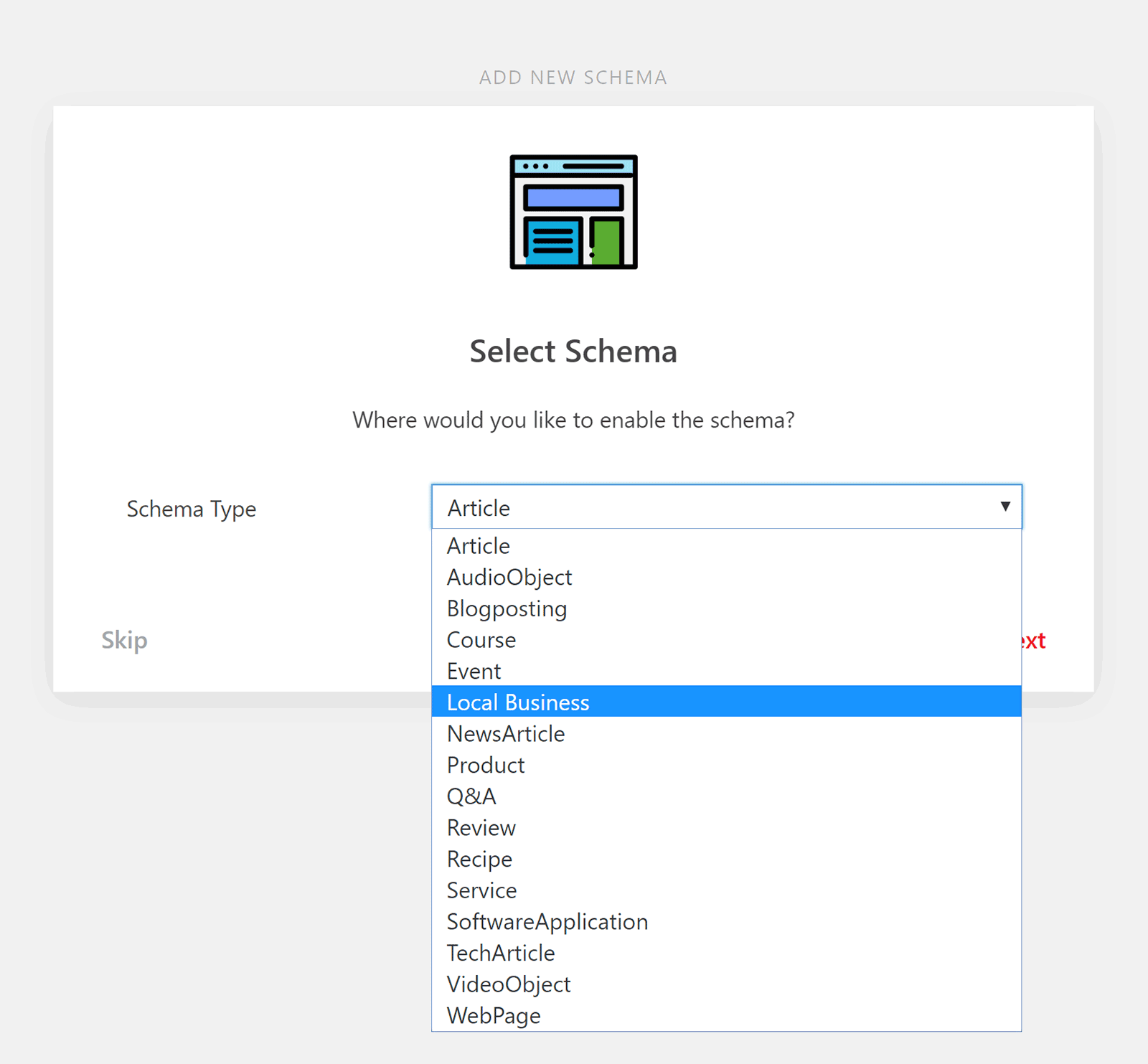 Add Schema to Schema & Structured Data for WP & AMP 