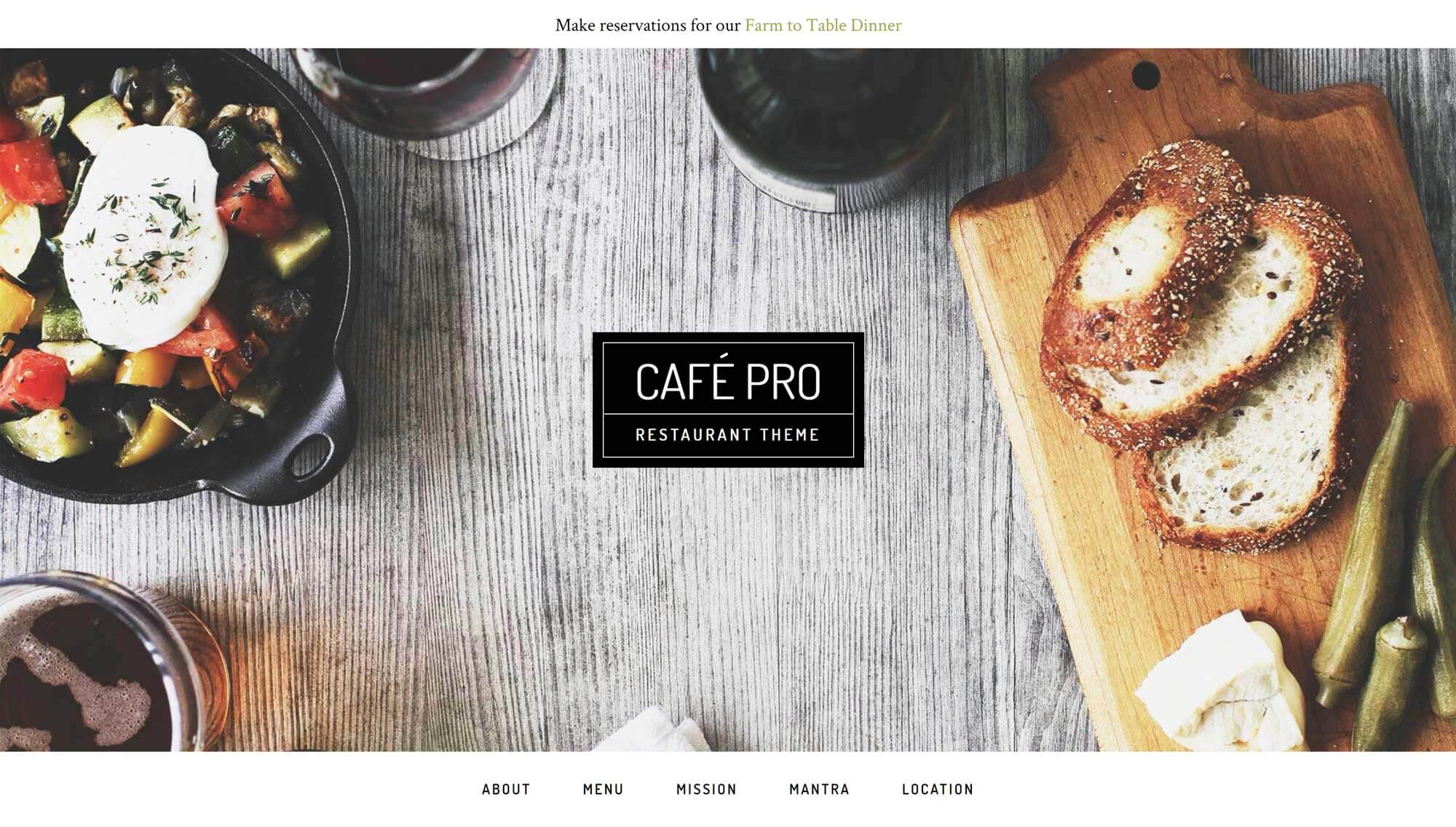 Café Pro WordPress Theme