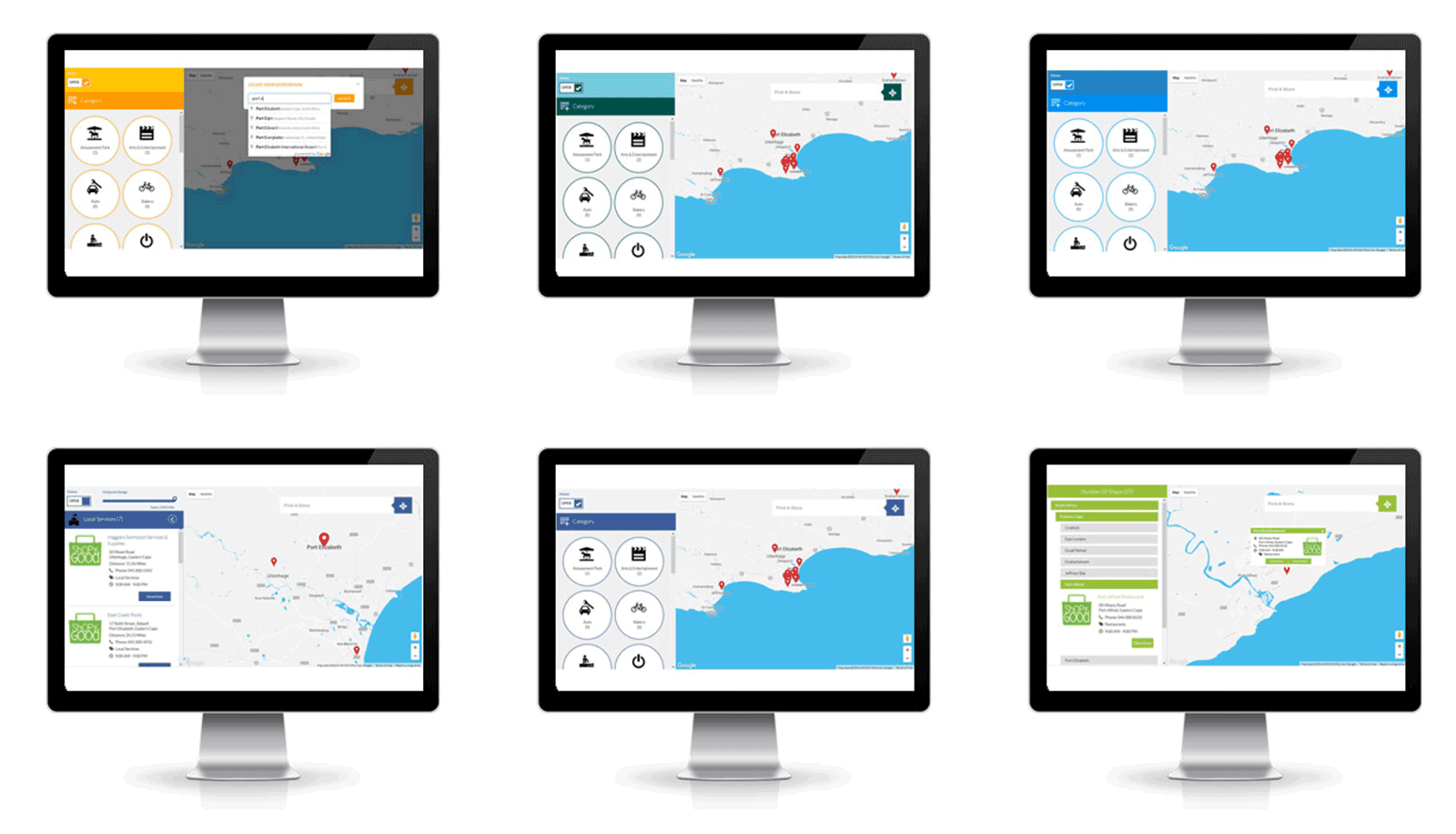 Przykłady mapy Agile Store Locator