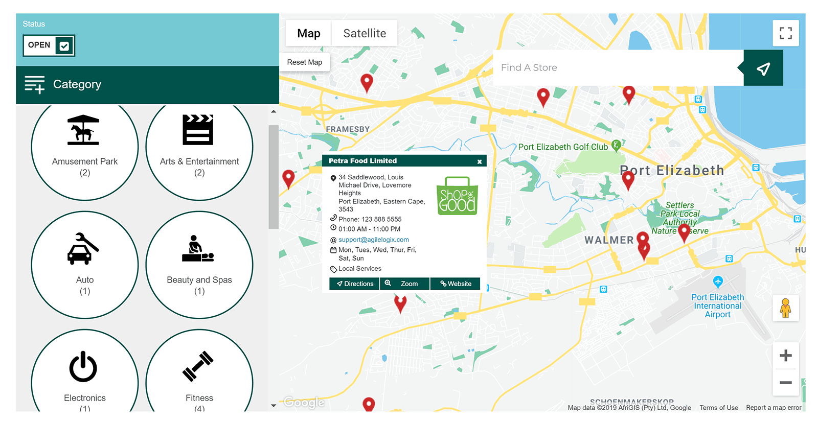 Agile Store Locator Map