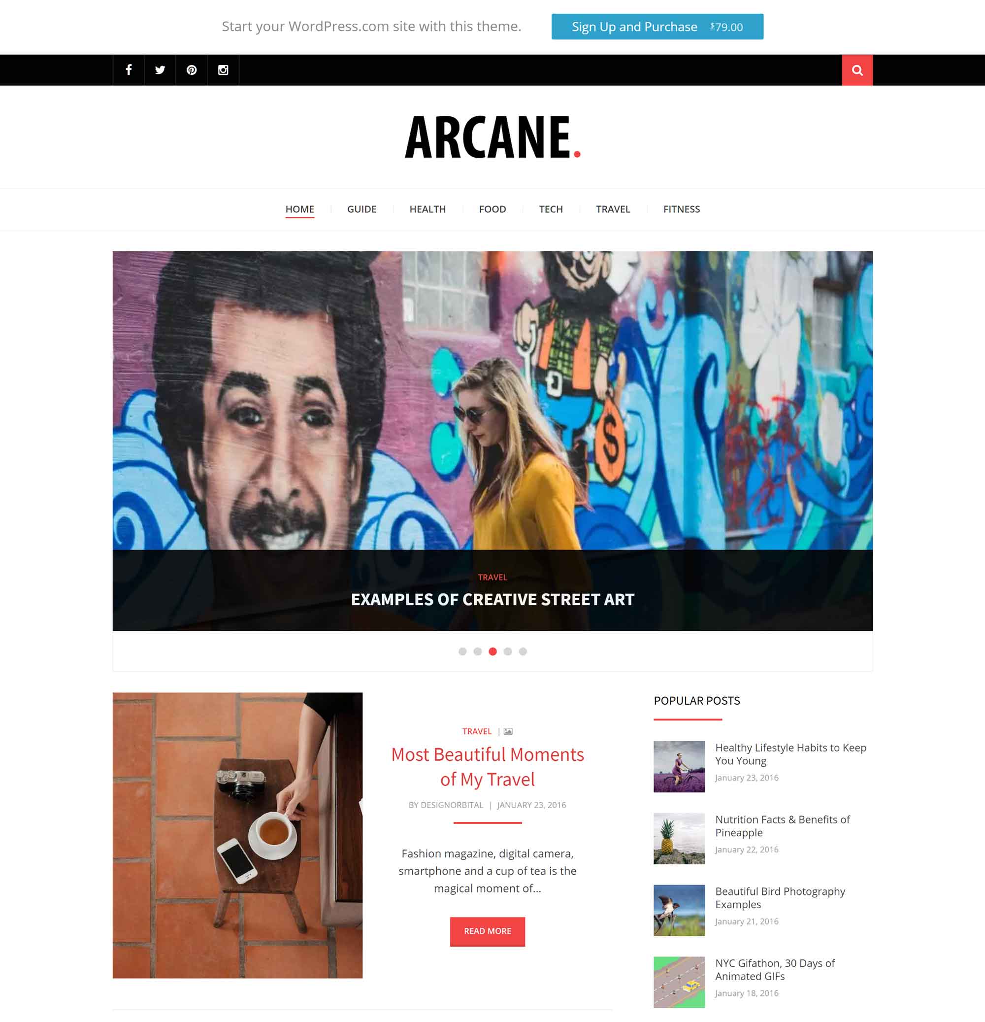 Arcane Premium WordPress Theme