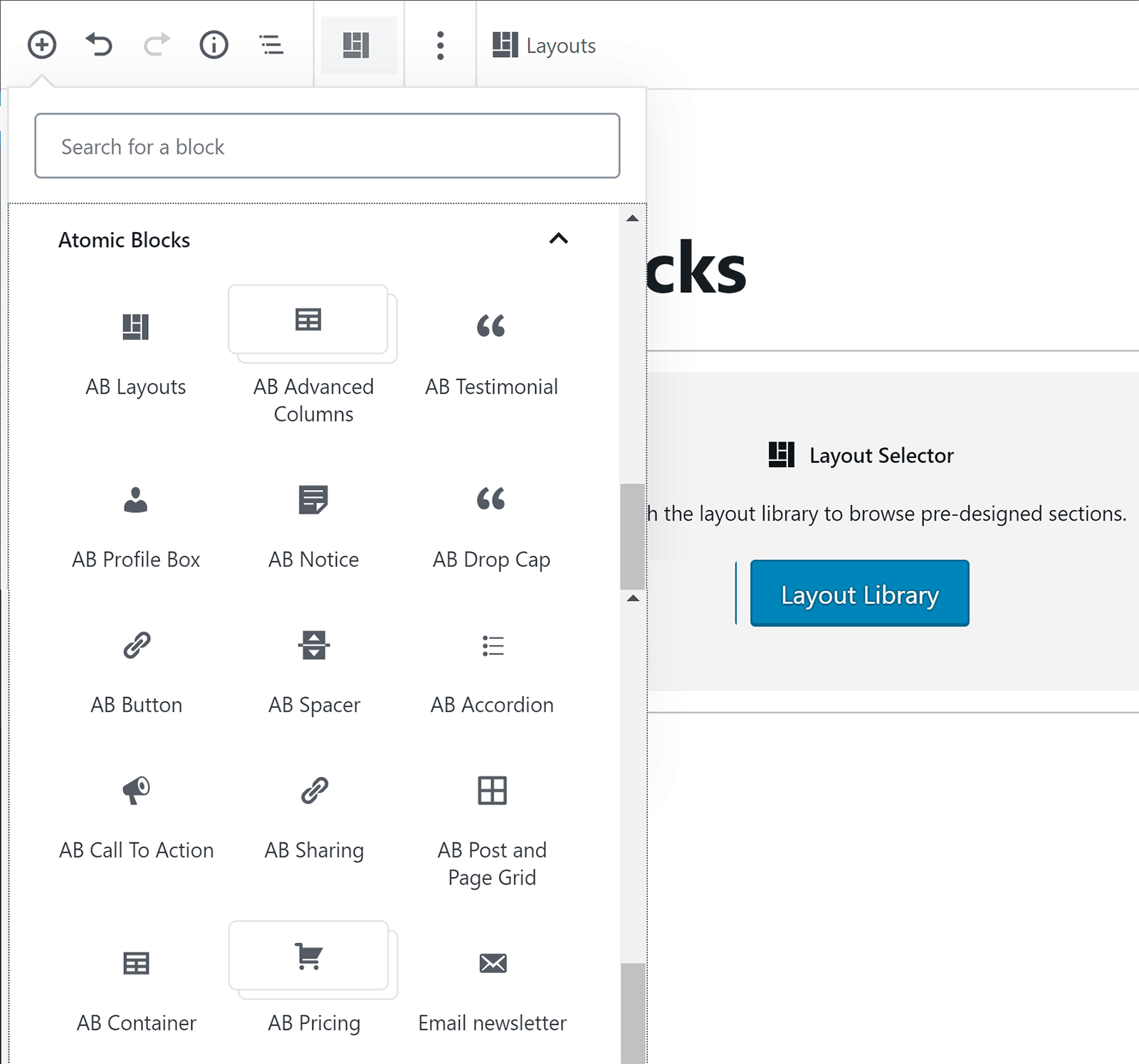 Atomic Blocks List