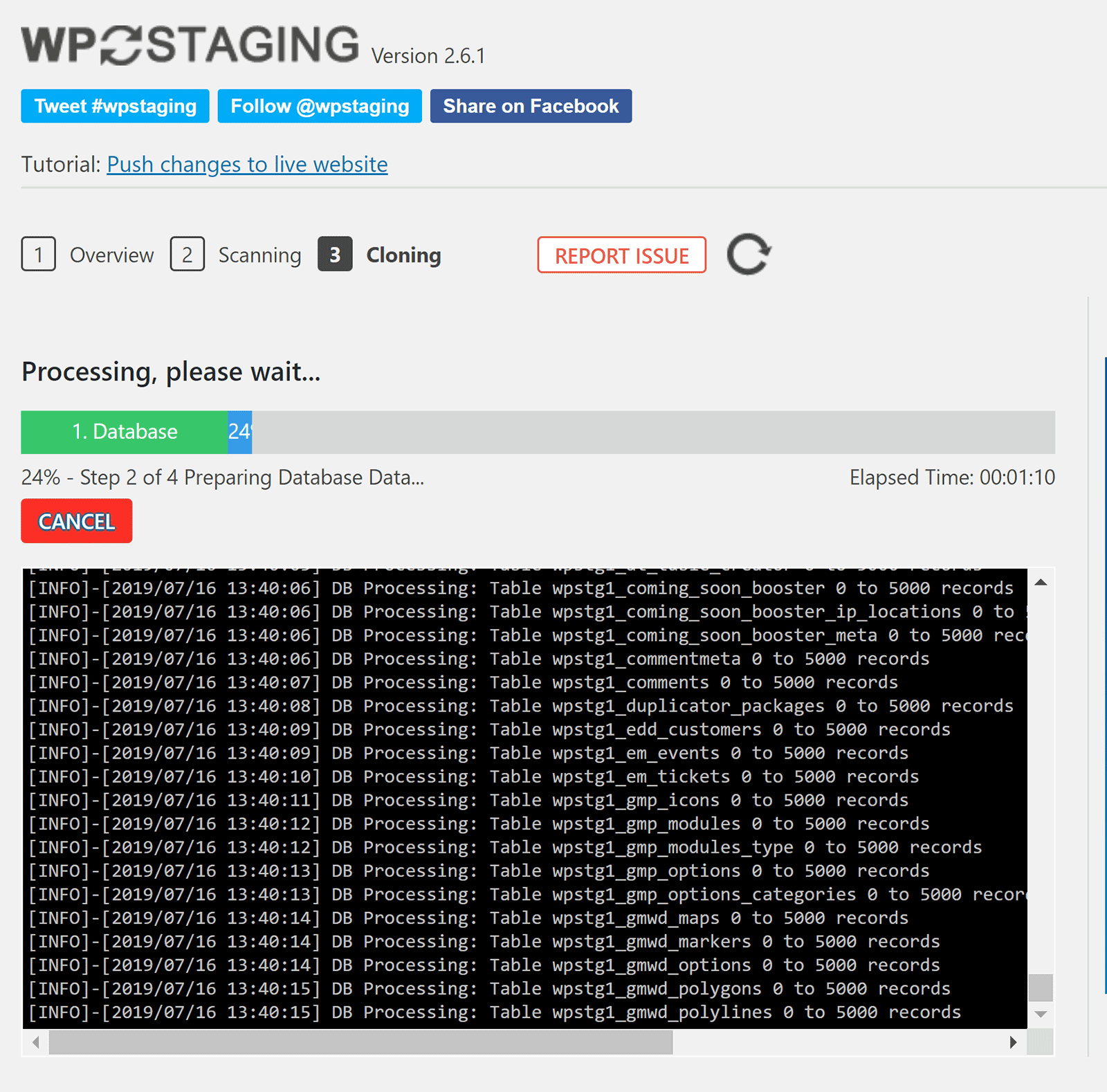WP Staging Cloning