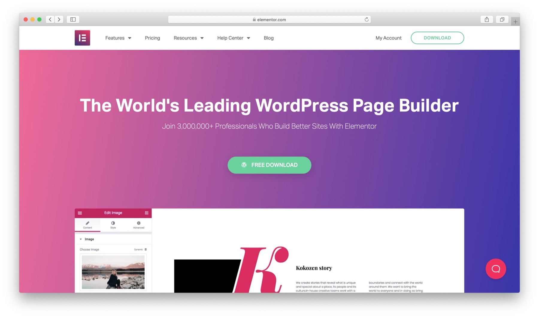 WordPress page builder plugins #1: Elementor