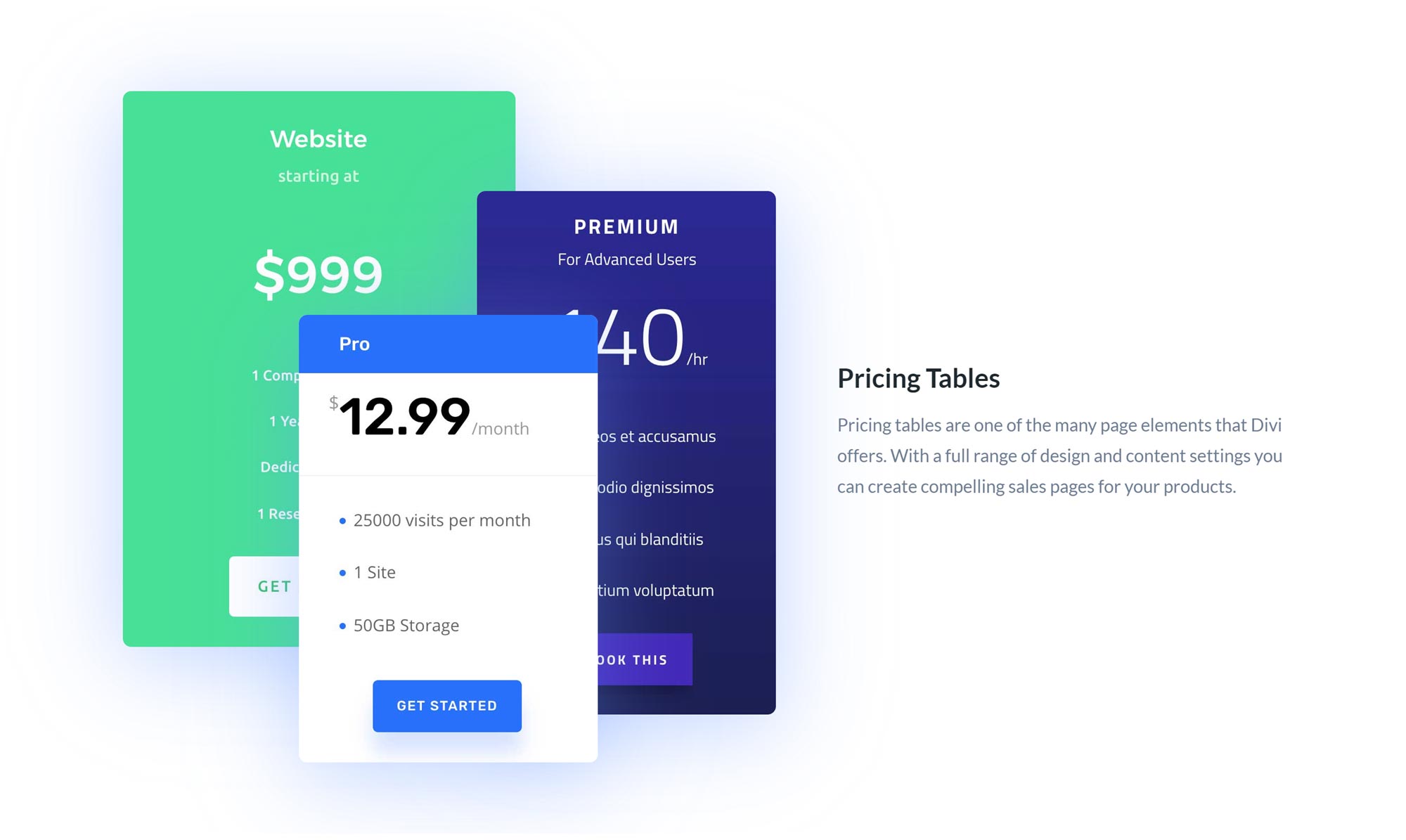 Pricing Table Mobule