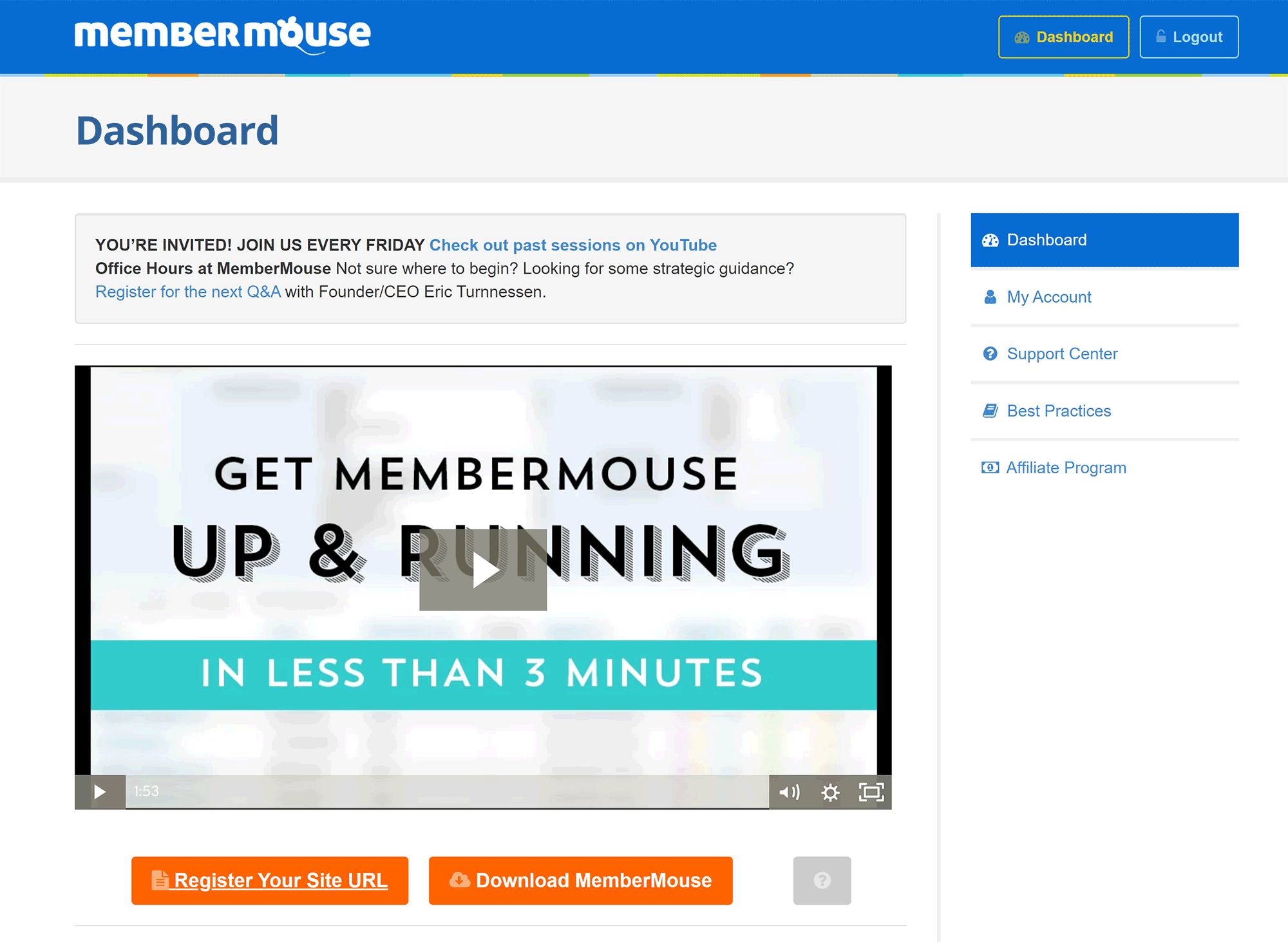 MemberMouse Dashboard