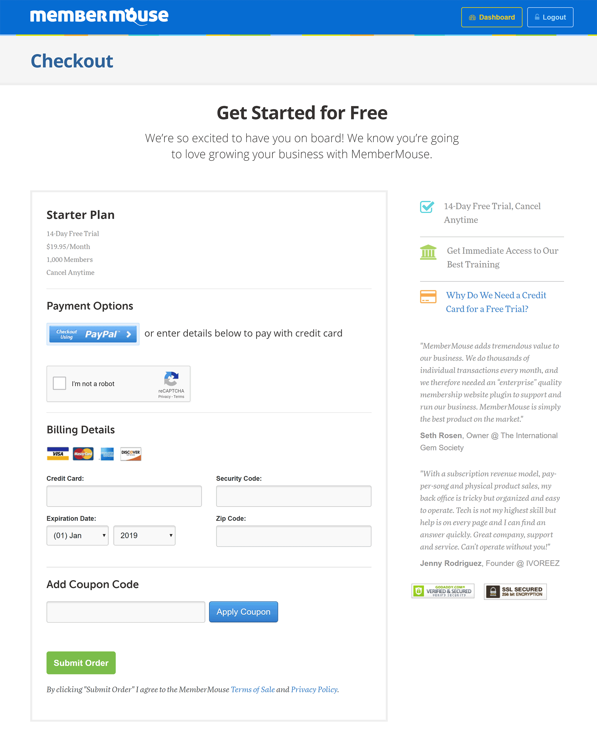 Free Trial of MemberMouse