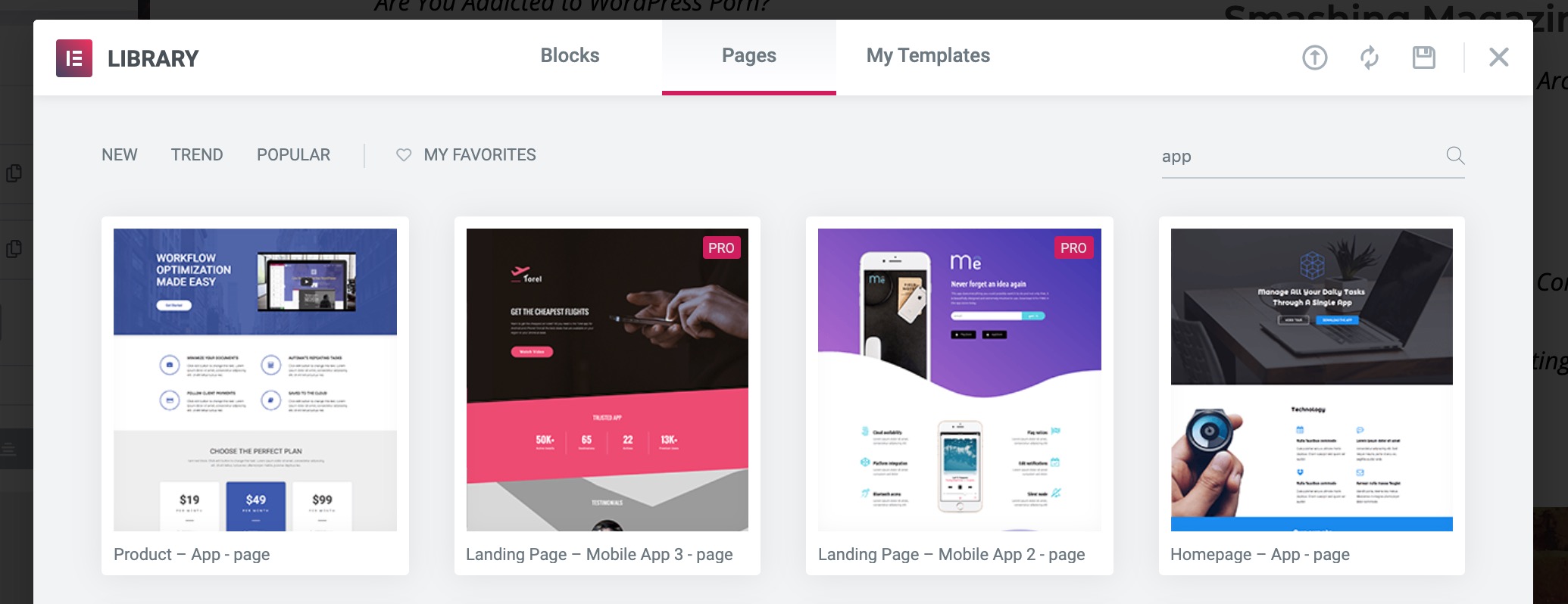 Elementor templates 2