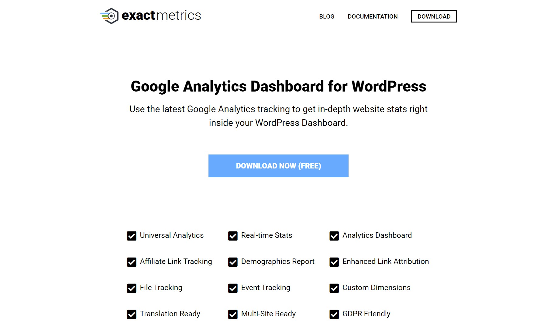 ExactMetrics WordPress plugin