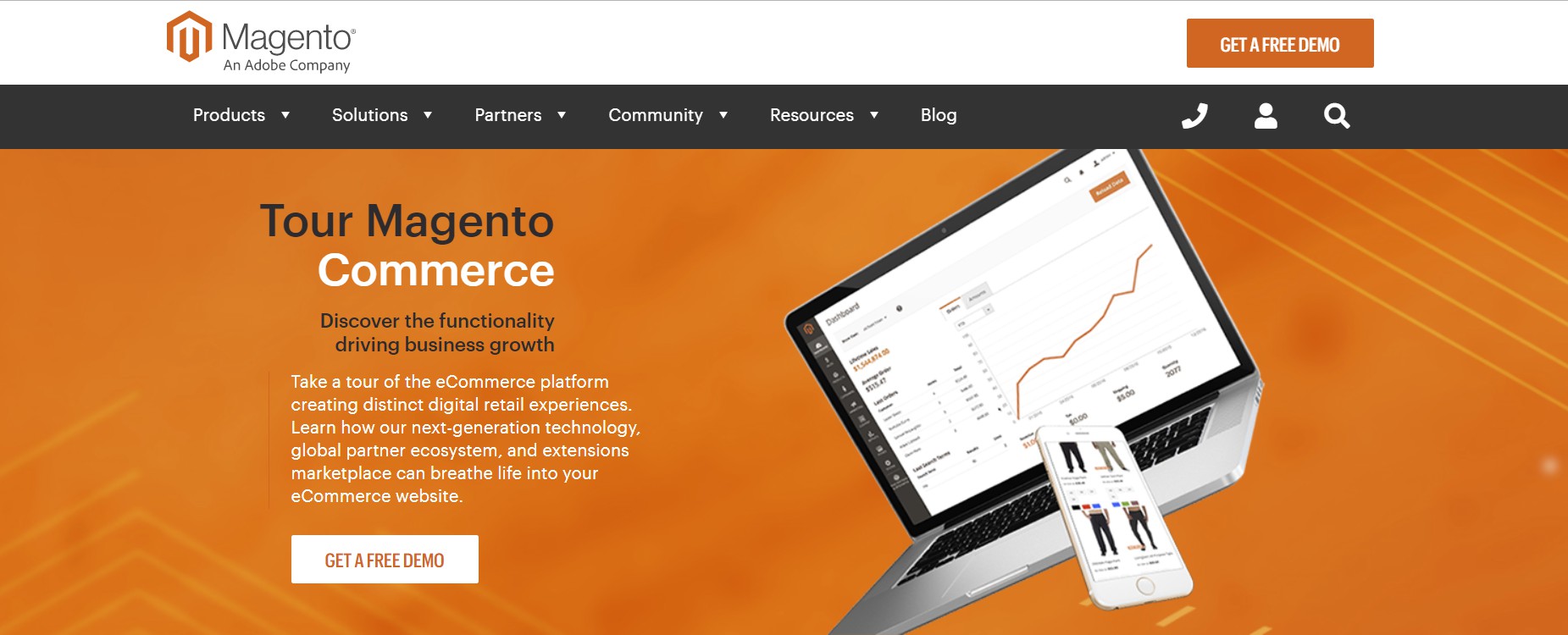 Magento homepage