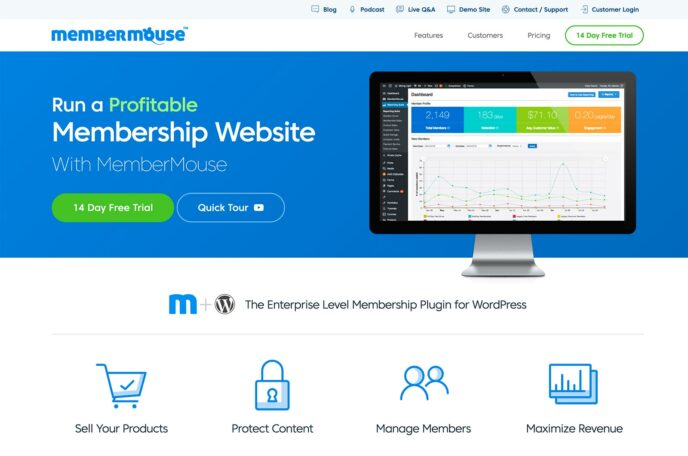 MemberMouse Homepage
