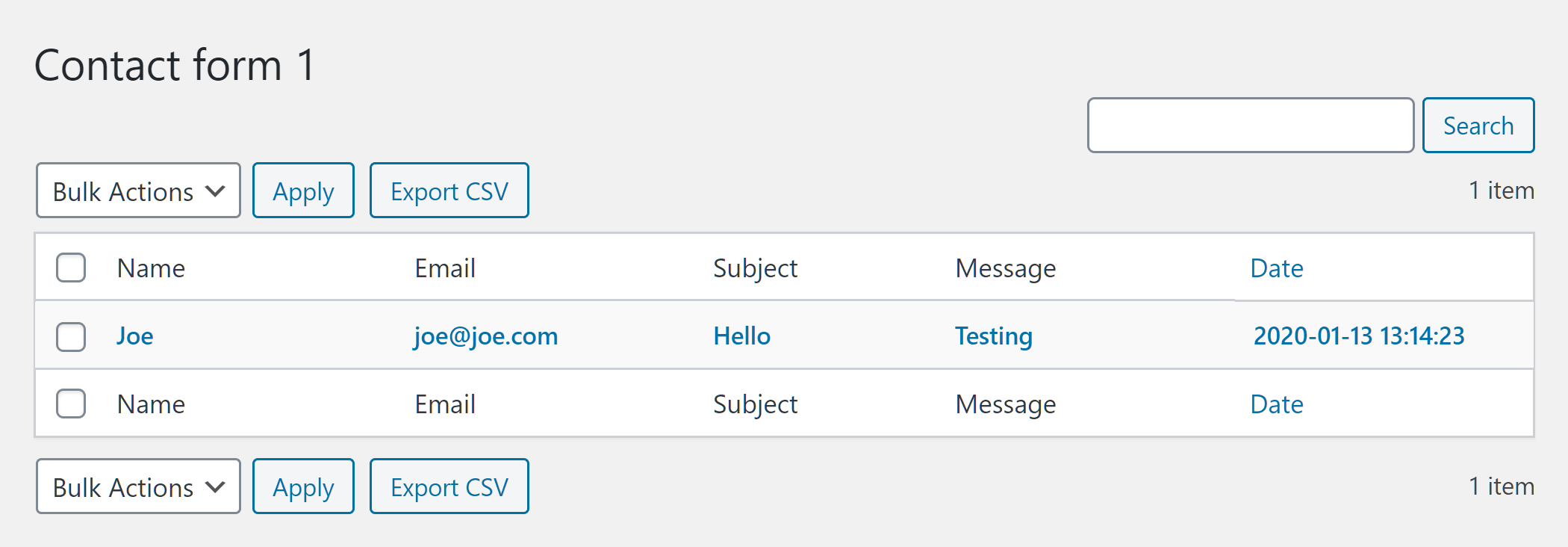 Contact Form 7 Database Add-on