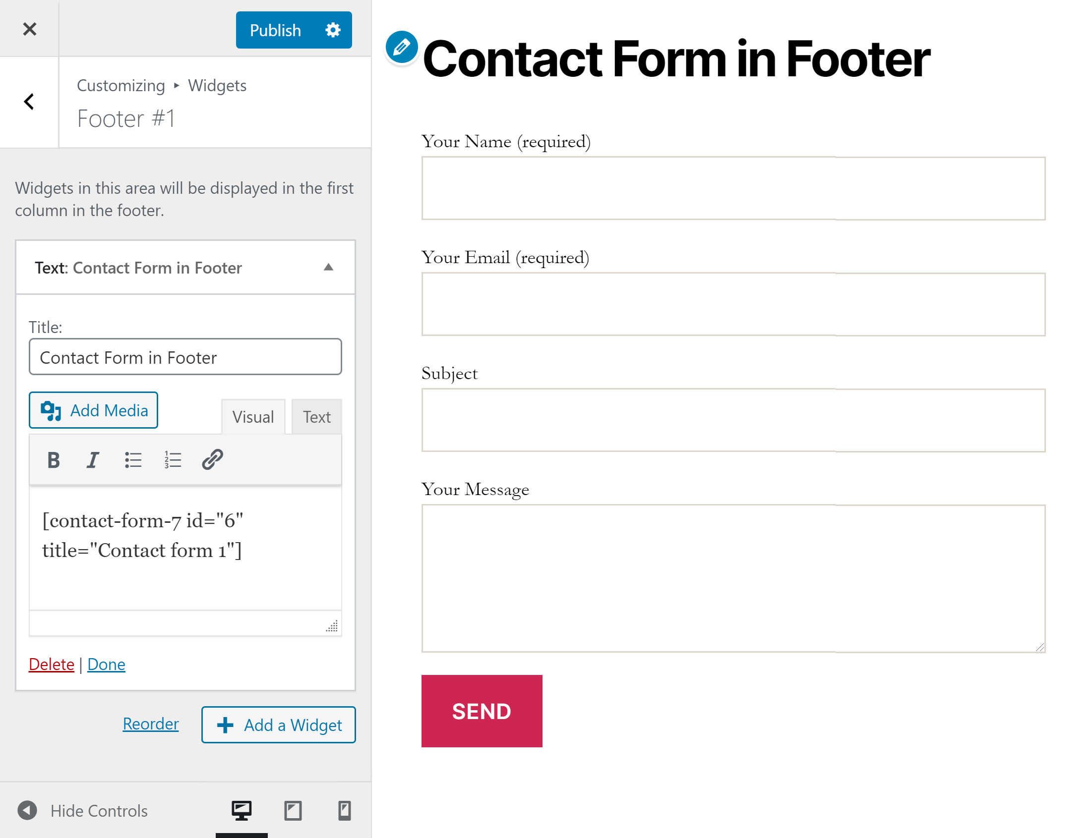 contact form 7 image radio button