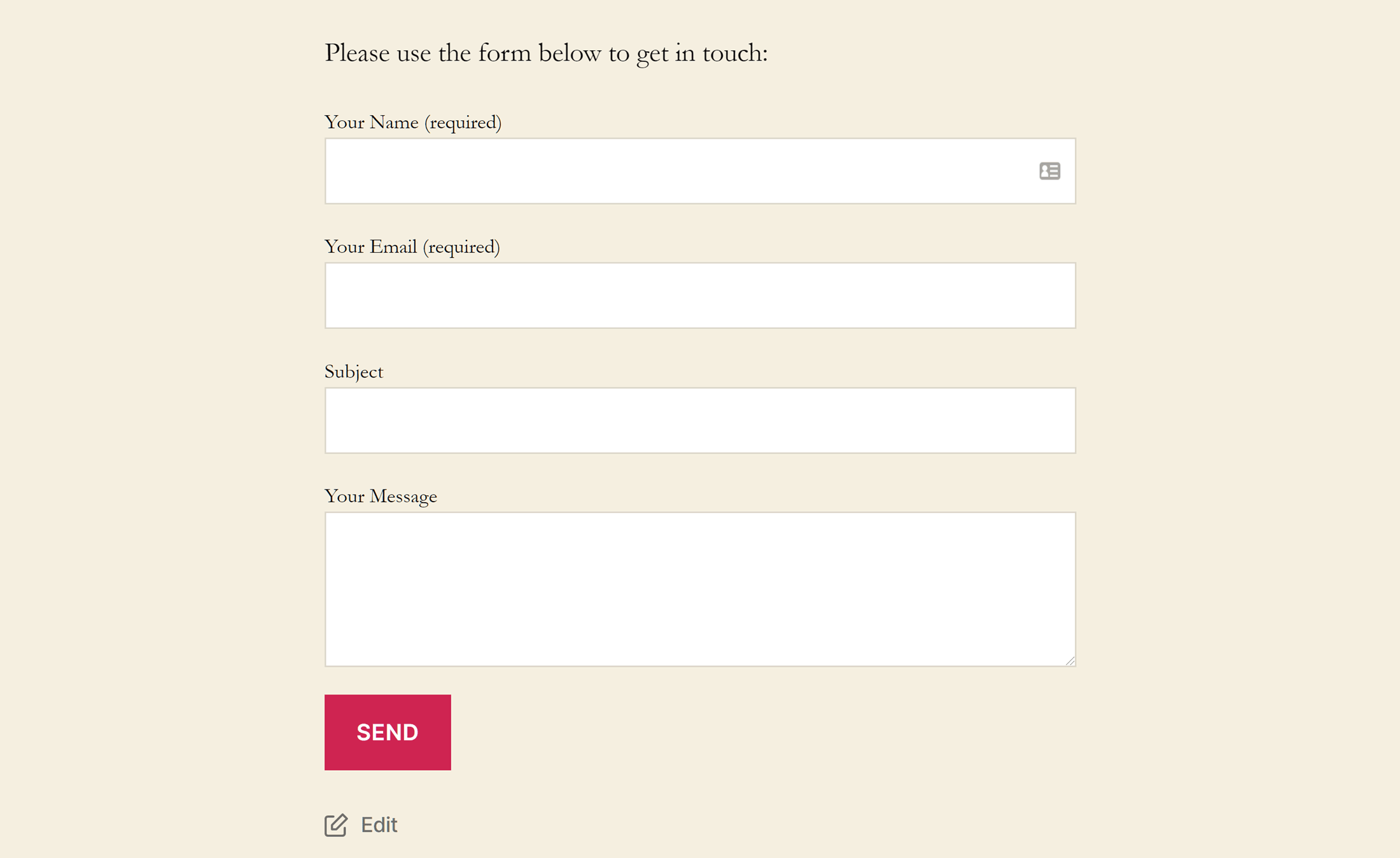 Contact Form Preview