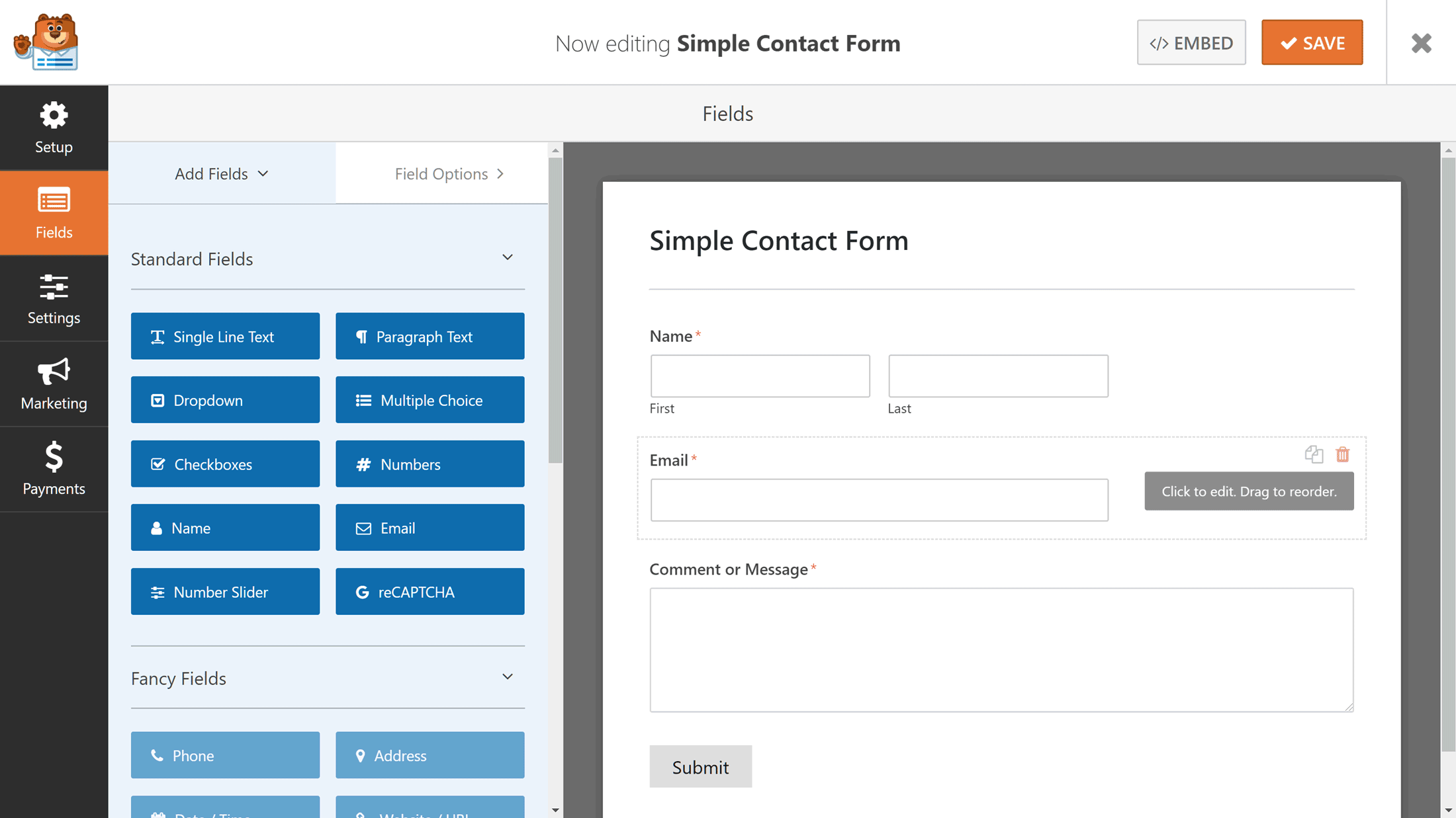 WPForms Editor