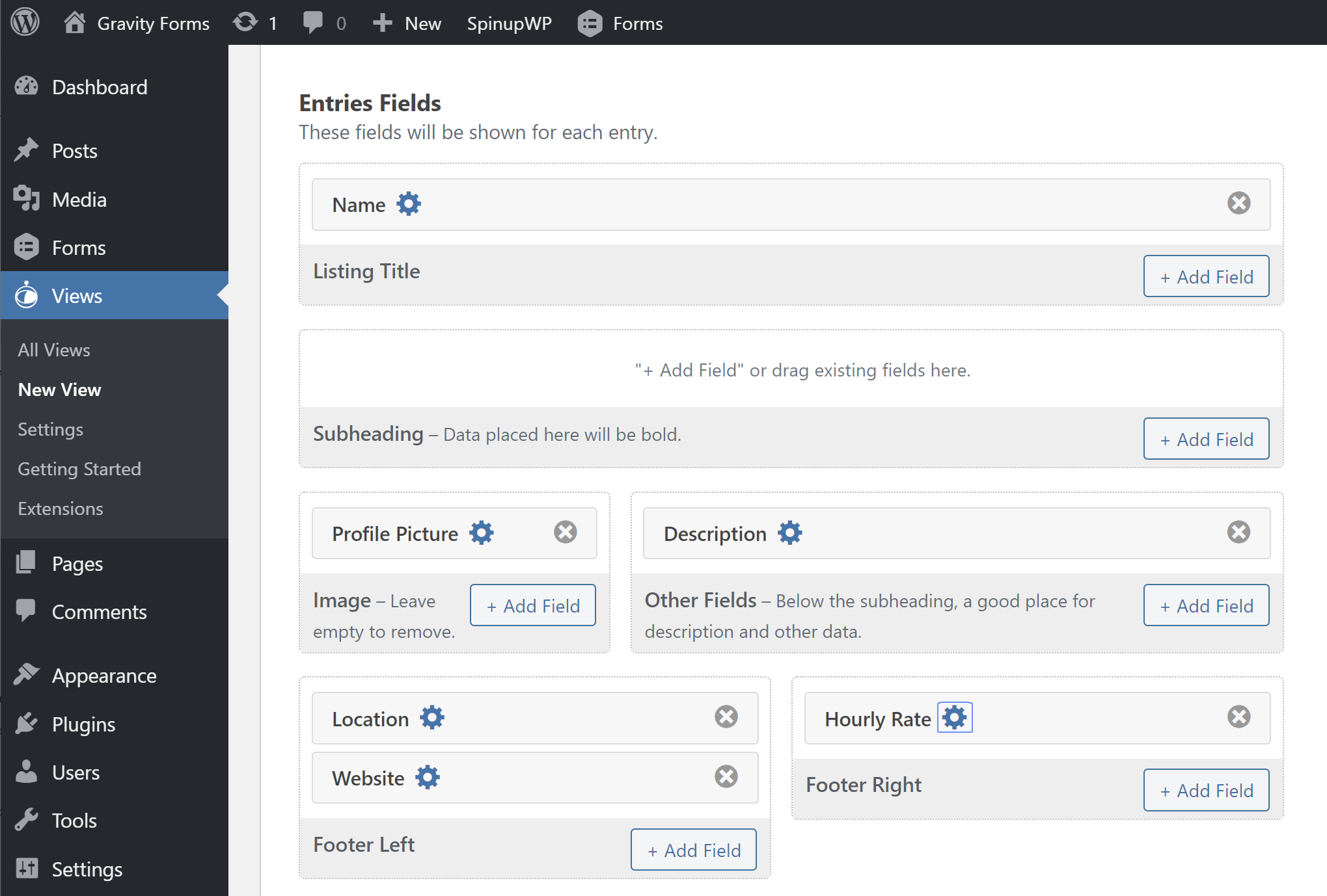 Adding form fields to your layout