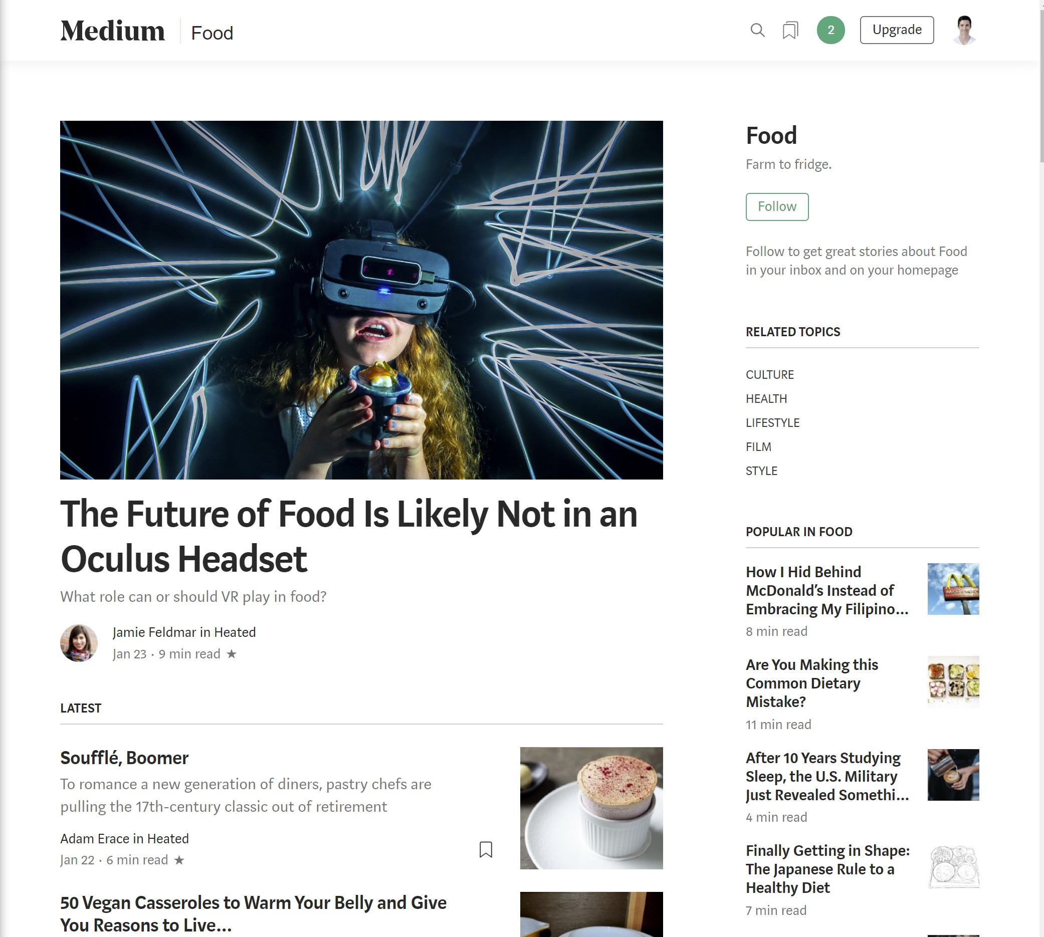 An example of a Topic on Medium