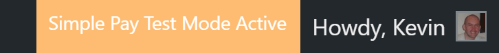 Simple Pay Test Mode Active