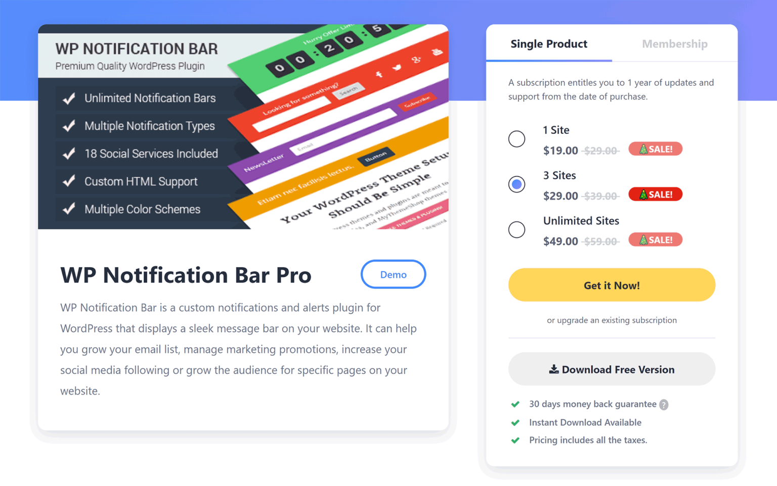 Notification bar. Notification Bar website. Product Notification. Custom Notification.