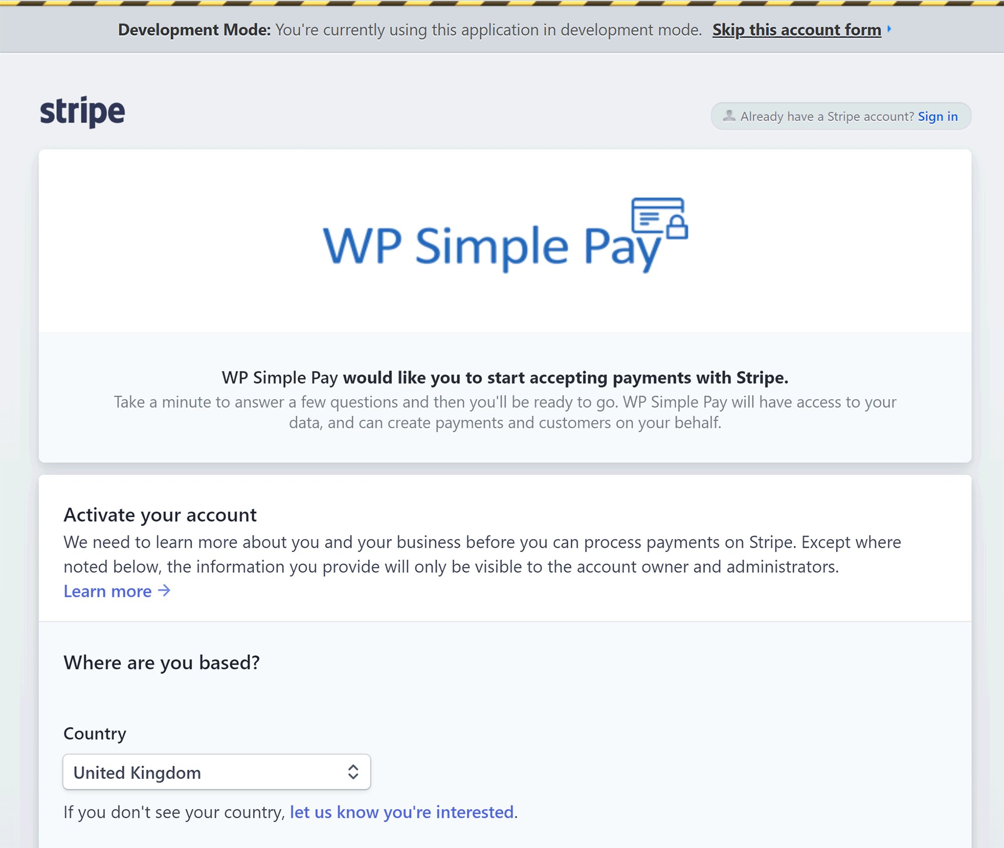 Connect With Stripe