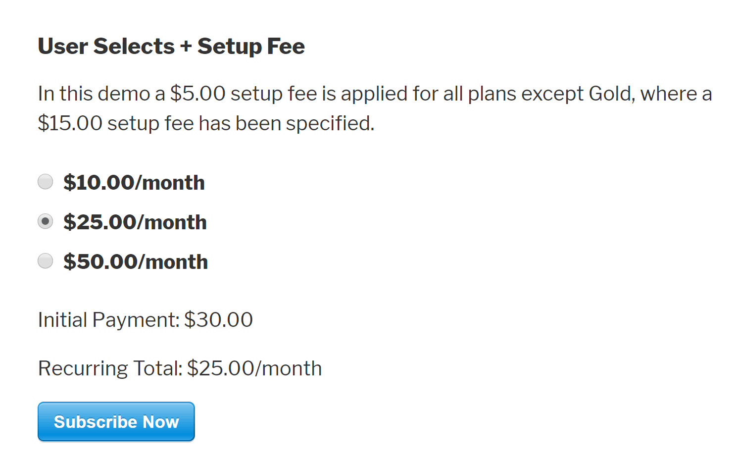 WP Simple Pay Subscription Form