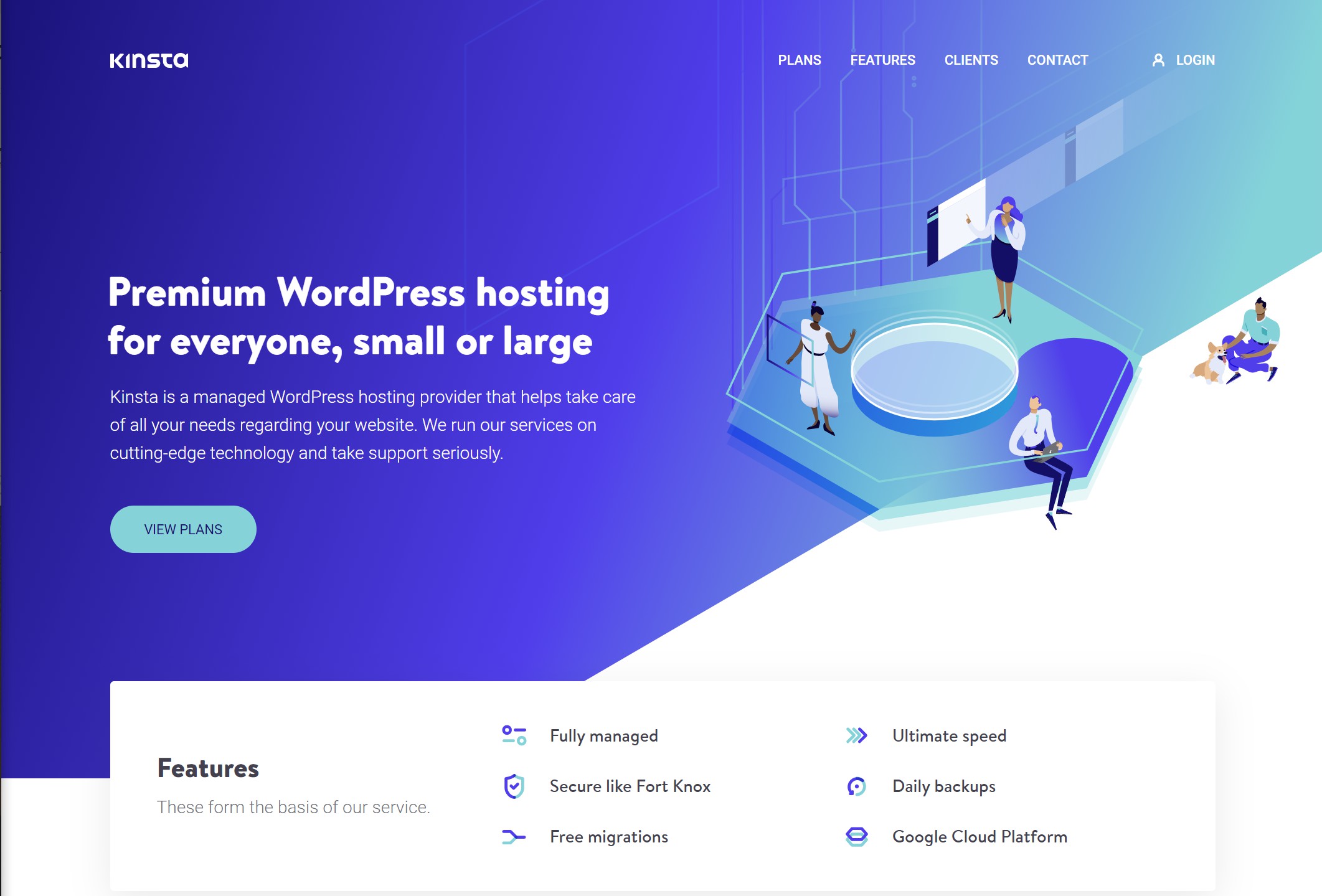 Kinsta is an example of managed WordPress hosting