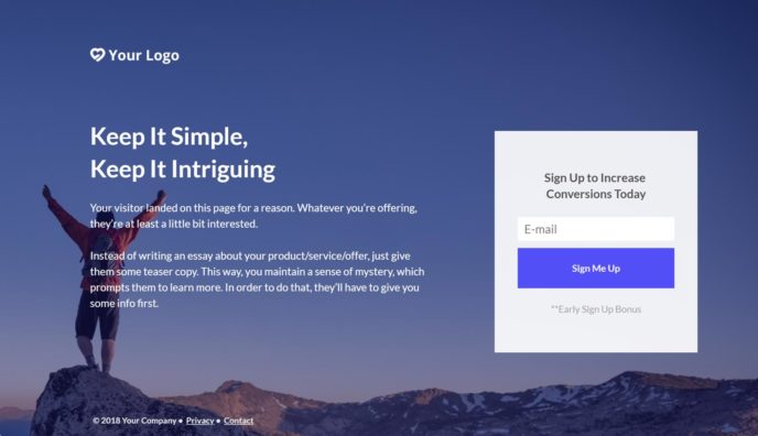 LeadPages Email Optin Template