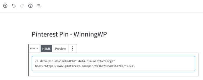 Adding Pinterest Pin Image Code